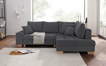 Mr. Couch Ecksofa Nikita L-Form, wahlweise mit Kaltschaum (140kg Belastung/Sitz), AquaClean-Stoff