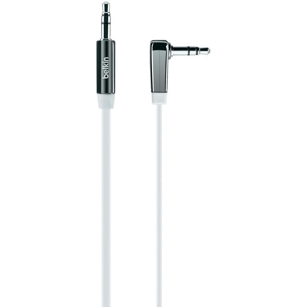 Belkin MIXIT AUX Kabel 3,5 mm Klinke Stereo 0,9 m Flach Audiokabel Adapter, 0.9 cm, Klinkenkabel AUX Verbindungskabel 5mm Klinkenstecker 9m Audiostecker