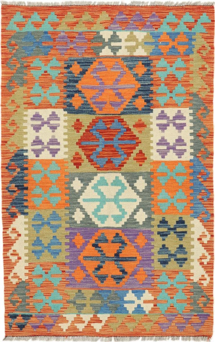 Orientteppich Kelim Afghan 101x155 Handgewebter Orientteppich, Nain Trading, rechteckig, Höhe: 3 mm