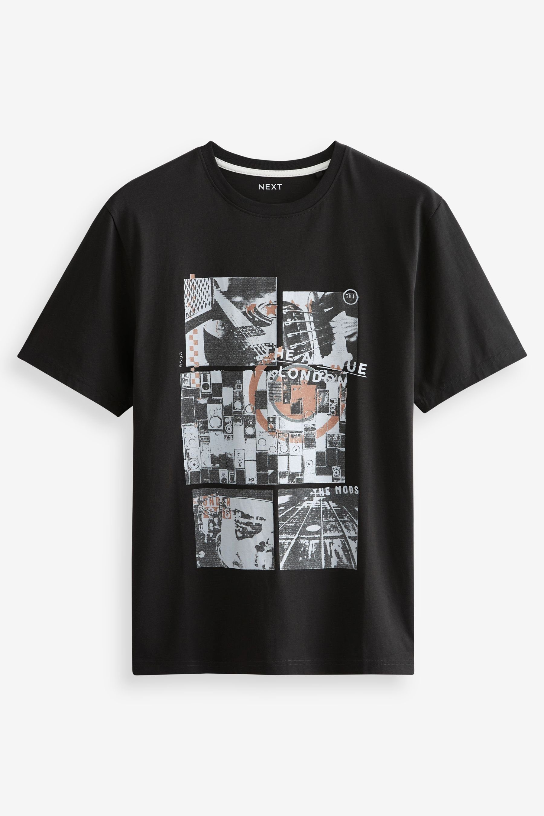 T-Shirt mit Next Print-Shirt (3-tlg) Mix Music Print