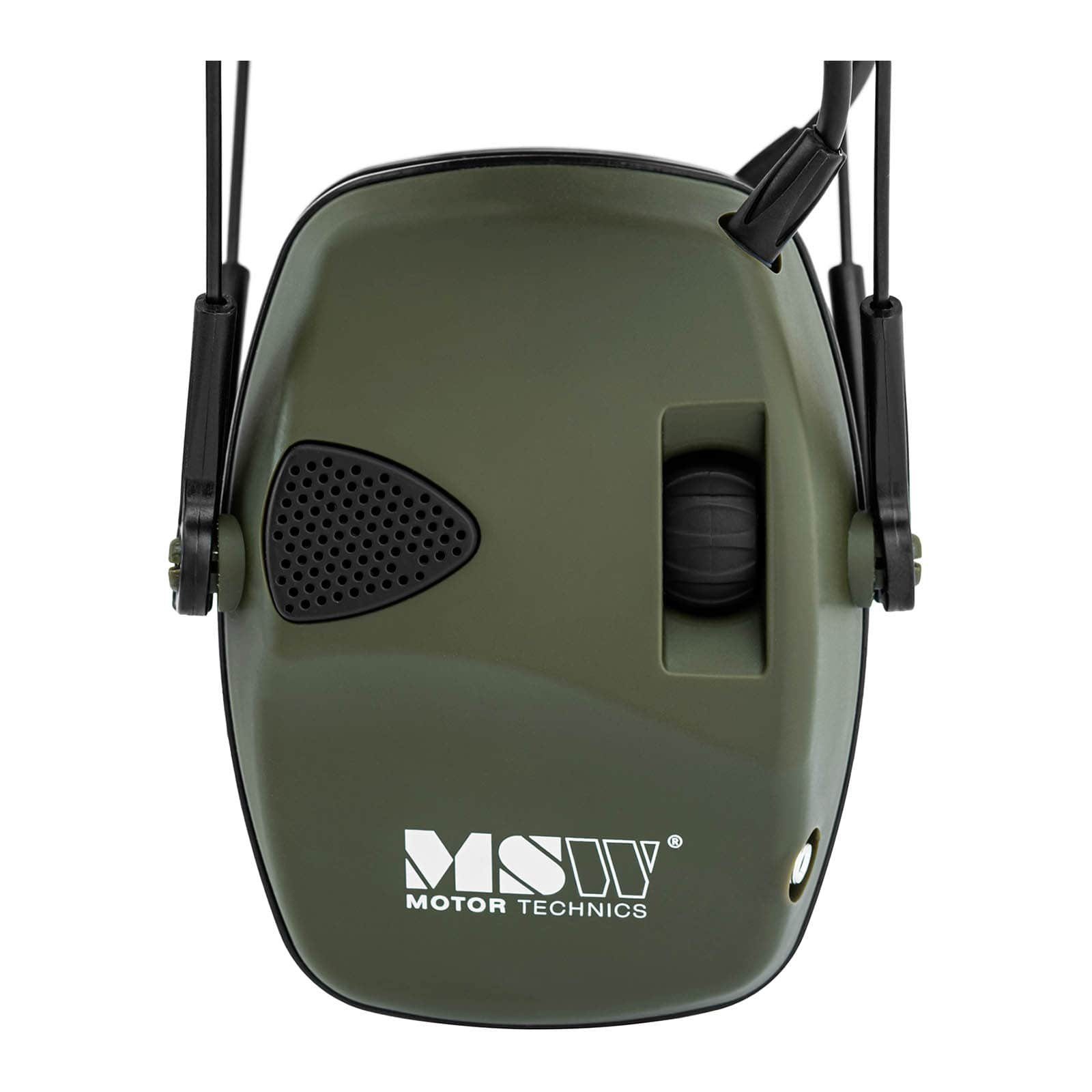 MSW Kapselgehörschutz Lärmschutzkopfhörer mit Grün Außengeräuschregelung