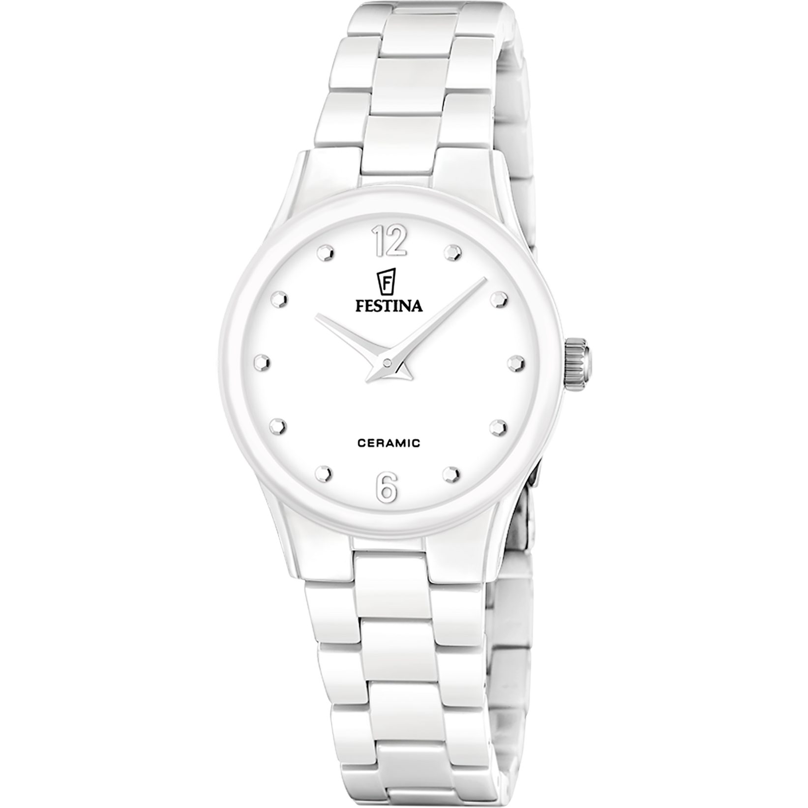 Festina Keramikuhr Ceramic F20751_1, Quarzuhr, Armbanduhr, Damenuhr, Keramik, analog