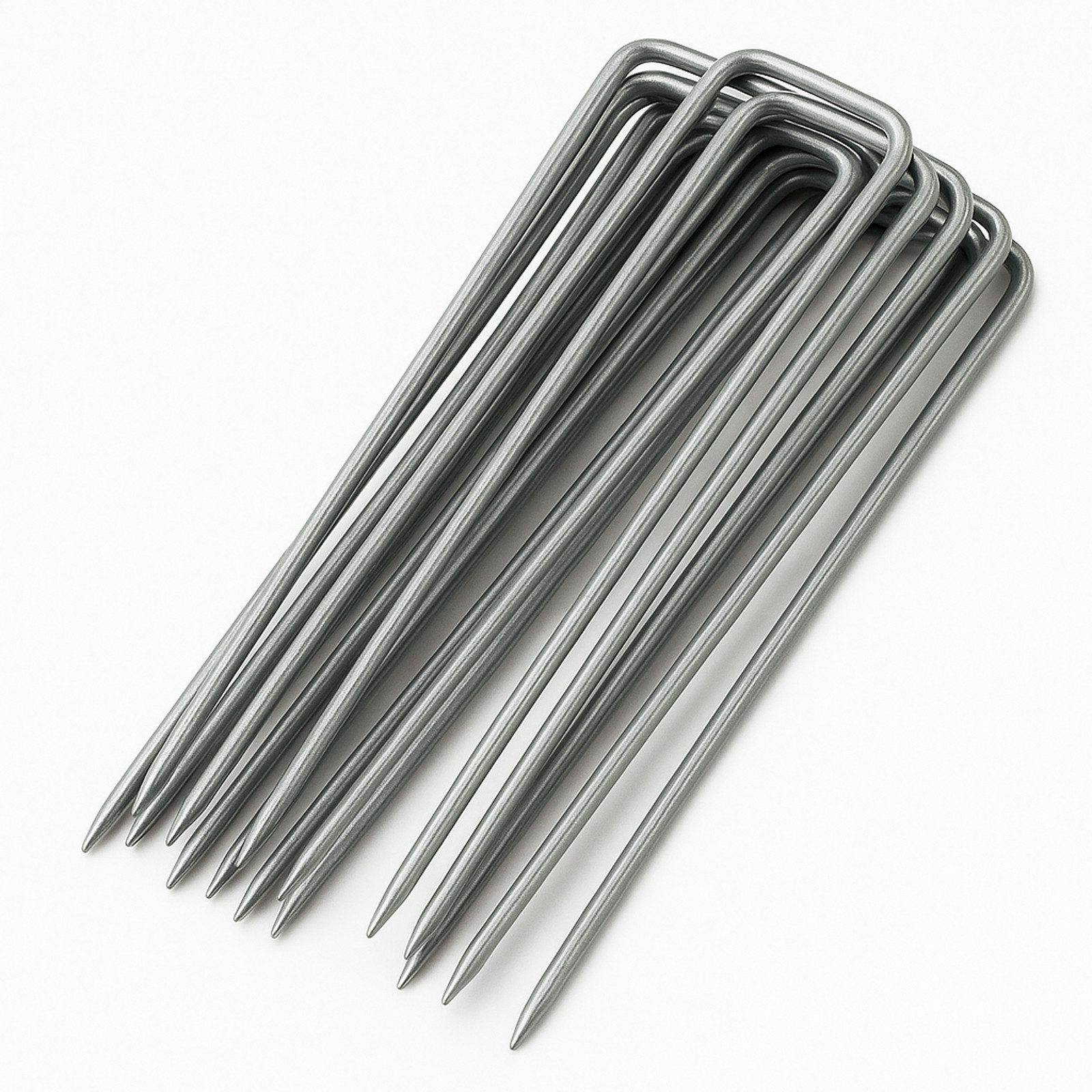 Bodenanker Erdanker 200×25 mm 50er-Set verzinkt U-Form Heringe