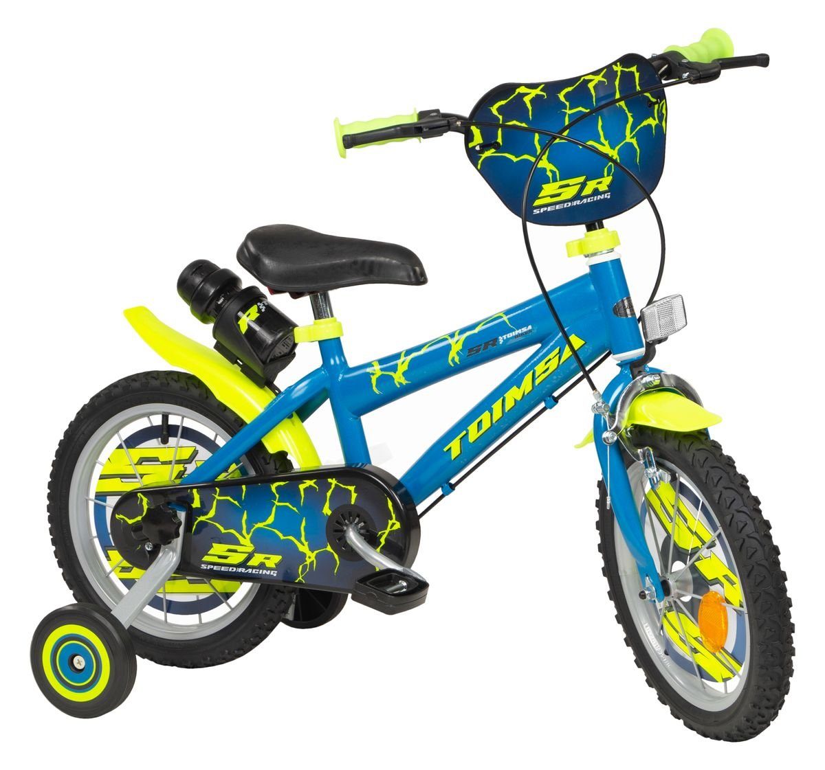 Kinder Fahrrad Bike Blau Zoll Rad Stützräder, Toimsa Kinderfahrrad Trinkflasche Lightning Bikes 14212, 14 1 Kinderfahrrad Gang,