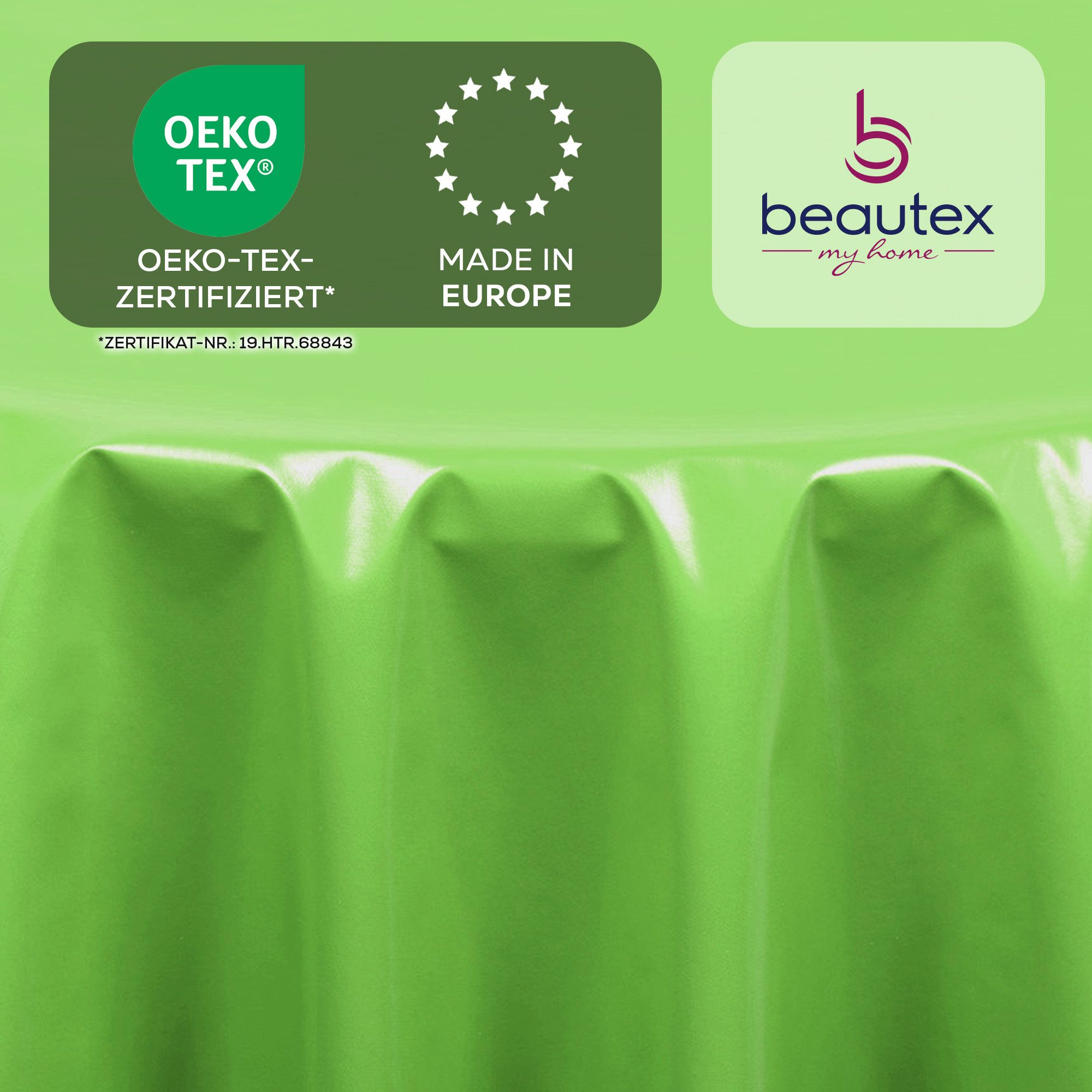 Beautex Tischdecke Wachstuchtischdecke einfarbig abwischbar fleckenabweisend aus uni (1-tlg), Wasserundurchlässig, Strapazierfähig, Zuschneidbar, Pflegeleicht – Bild 4 von 5