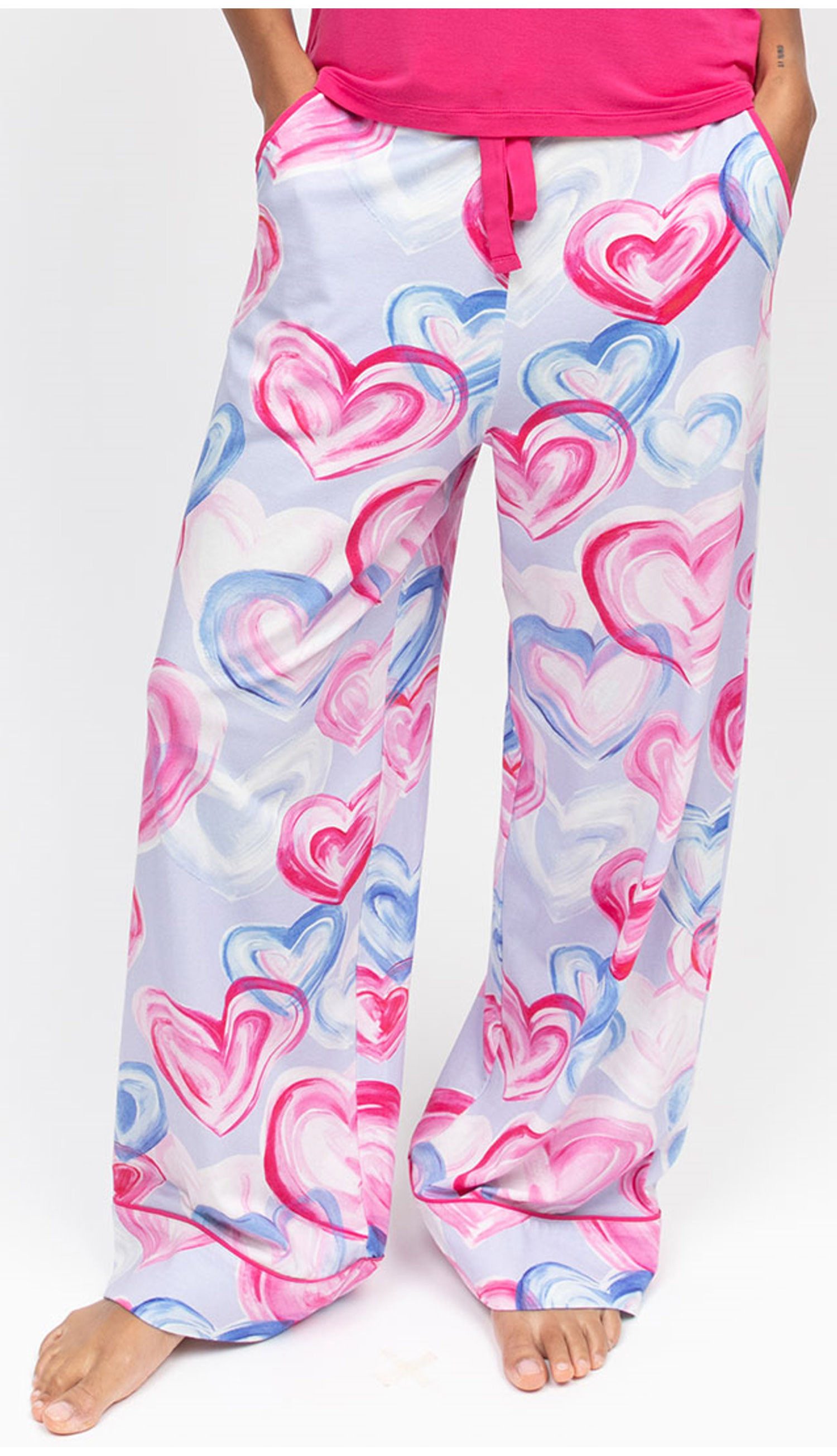 Cyberjammies Pyjamahose Damen Schlafanzughose (1-tlg) Herzen Design