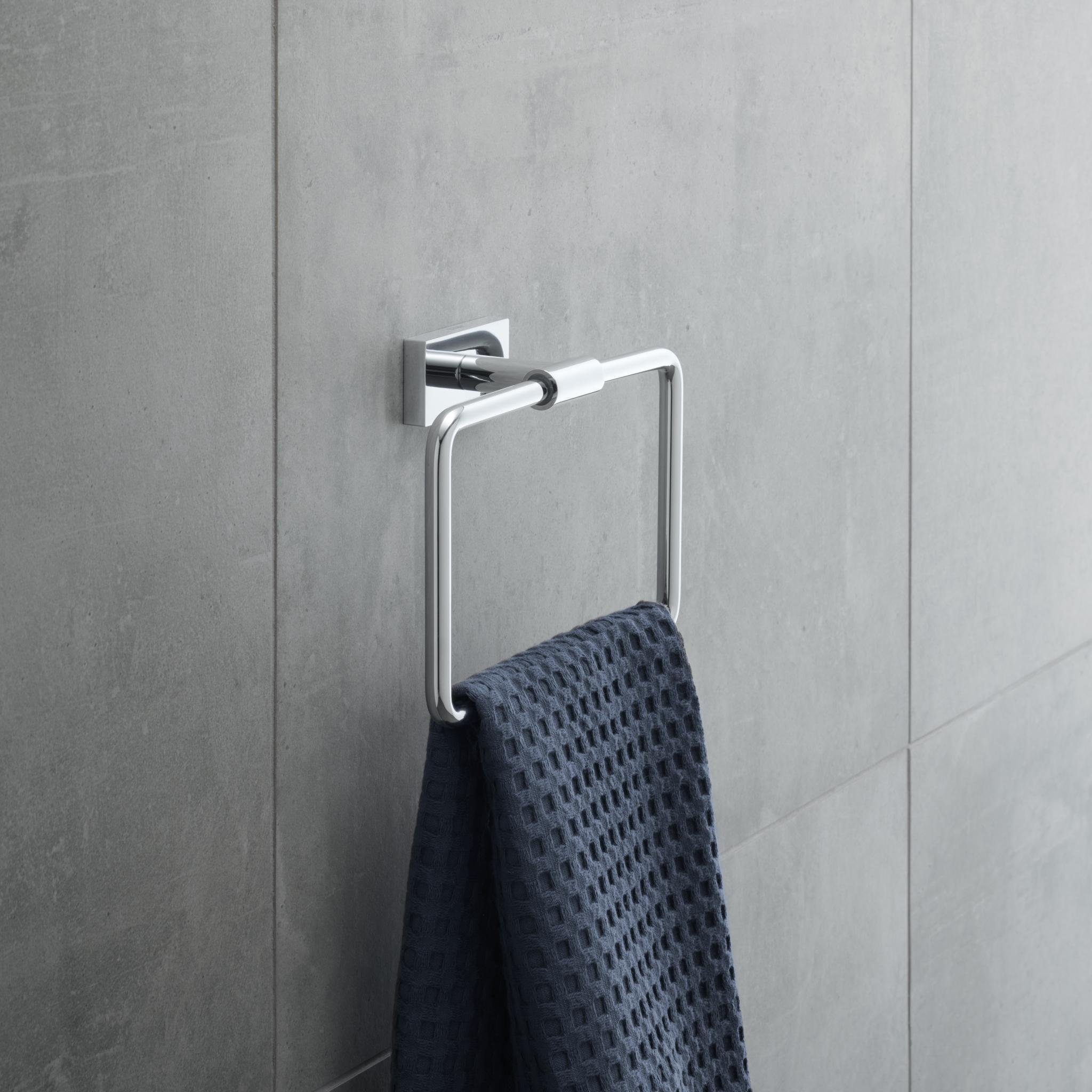 Duravit Badaccessoire-Set Handtuchring Karree, glänzend, Handtuchring