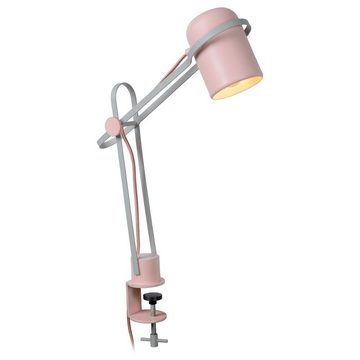 click-licht Tischleuchte Klemmleuchte Bastin in Rosa und Grau E14, Beweglich: Ja, Leuchtmittel enthalten: Nein, warmweiss, Tischleuchte, Nachttischlampe, Tischlampe