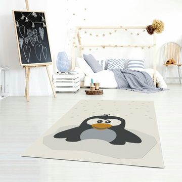 Kinderteppich Pinguin, Happy Rugs, rechteckig, Höhe: 18 mm, weicher Flor