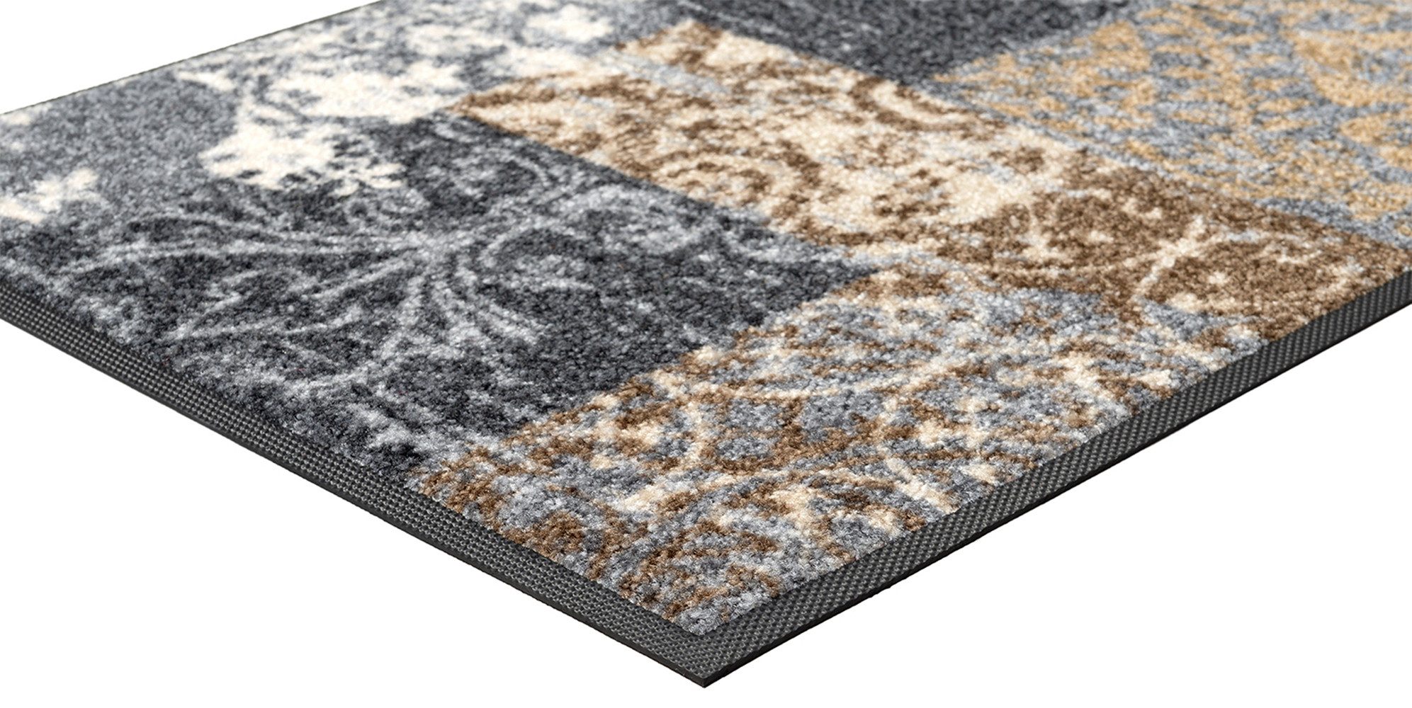 wash+dry by Kleen-Tex Läufer Armonia, rechteckig, Höhe: 7 mm, Schmutzfangläufer, Patchwork Design, Ornamente, rutschhemmend – Bild 5 von 5