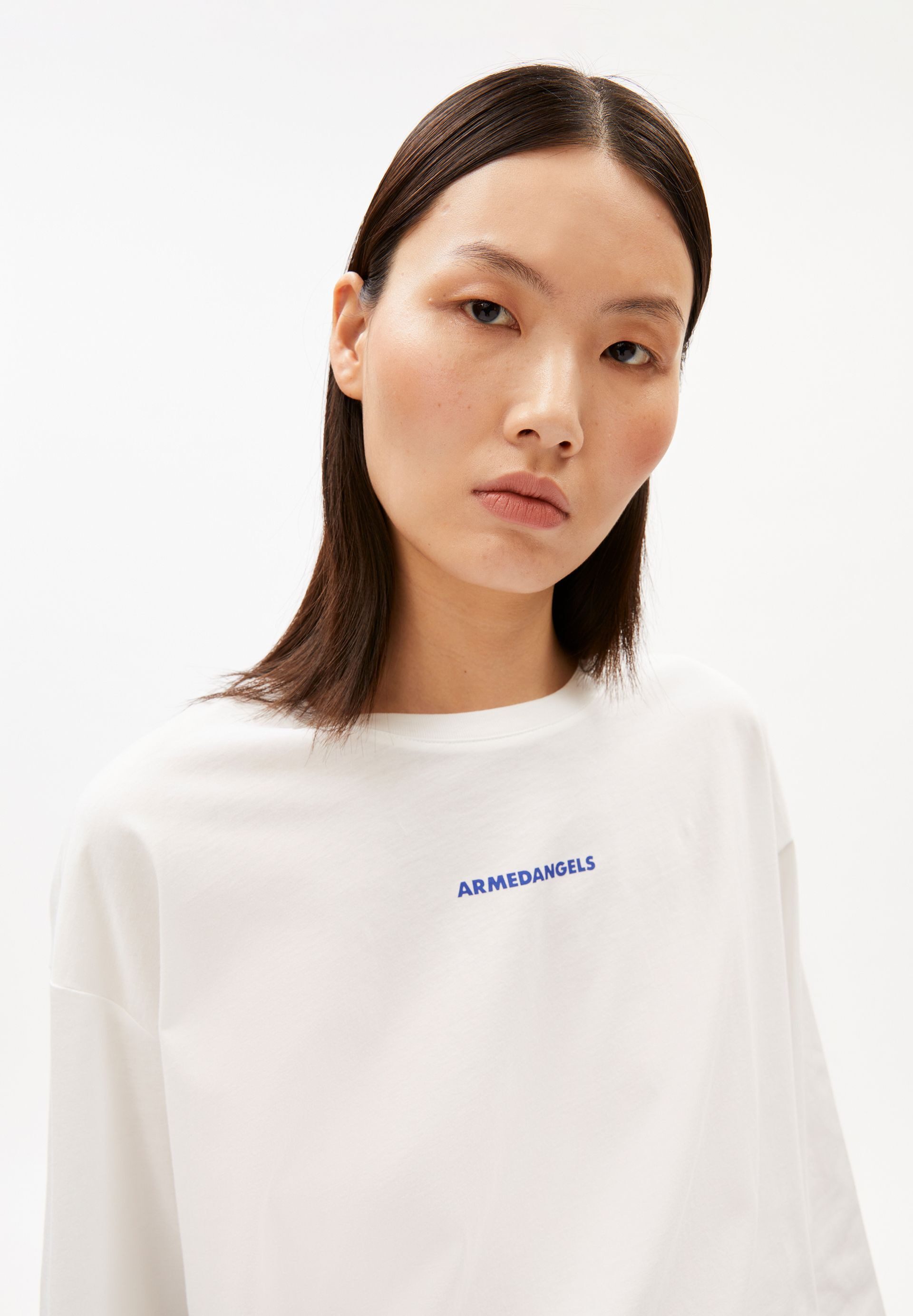 Armedangels Longsleeve FIETAA SMILE Longsleeve aus Bio-Baumwolle Oversized Fit