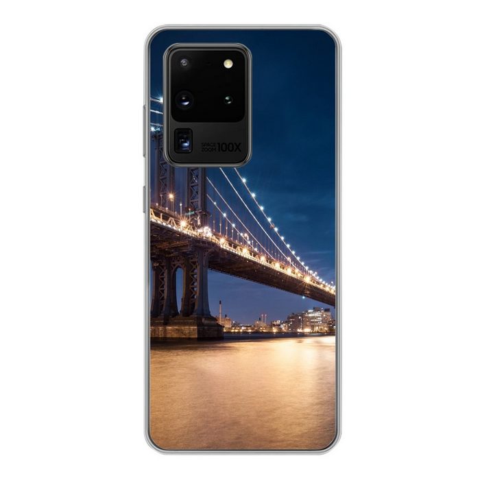 MuchoWow Handyhülle New York - Manhattan - Mond Phone Case Handyhülle Samsung Galaxy S20 Ultra Silikon Schutzhülle