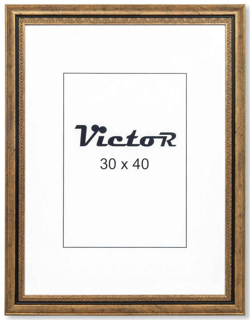 Victor (Zenith) Bilderrahmen Boho, Bilderrahmen Gold 30x40 cm (A3), Bilderrahmen Vintage, Landhaus