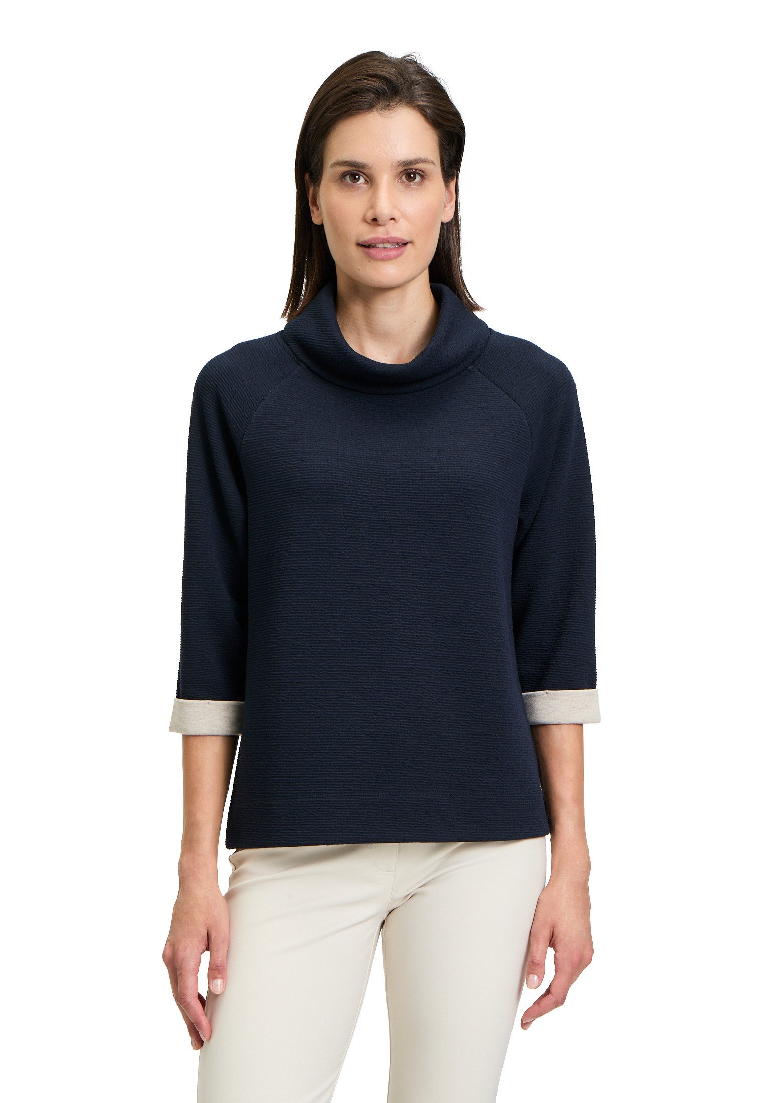 Betty Barclay Sweatshirt Damen Sweatshirt mit hohem Kragen Material