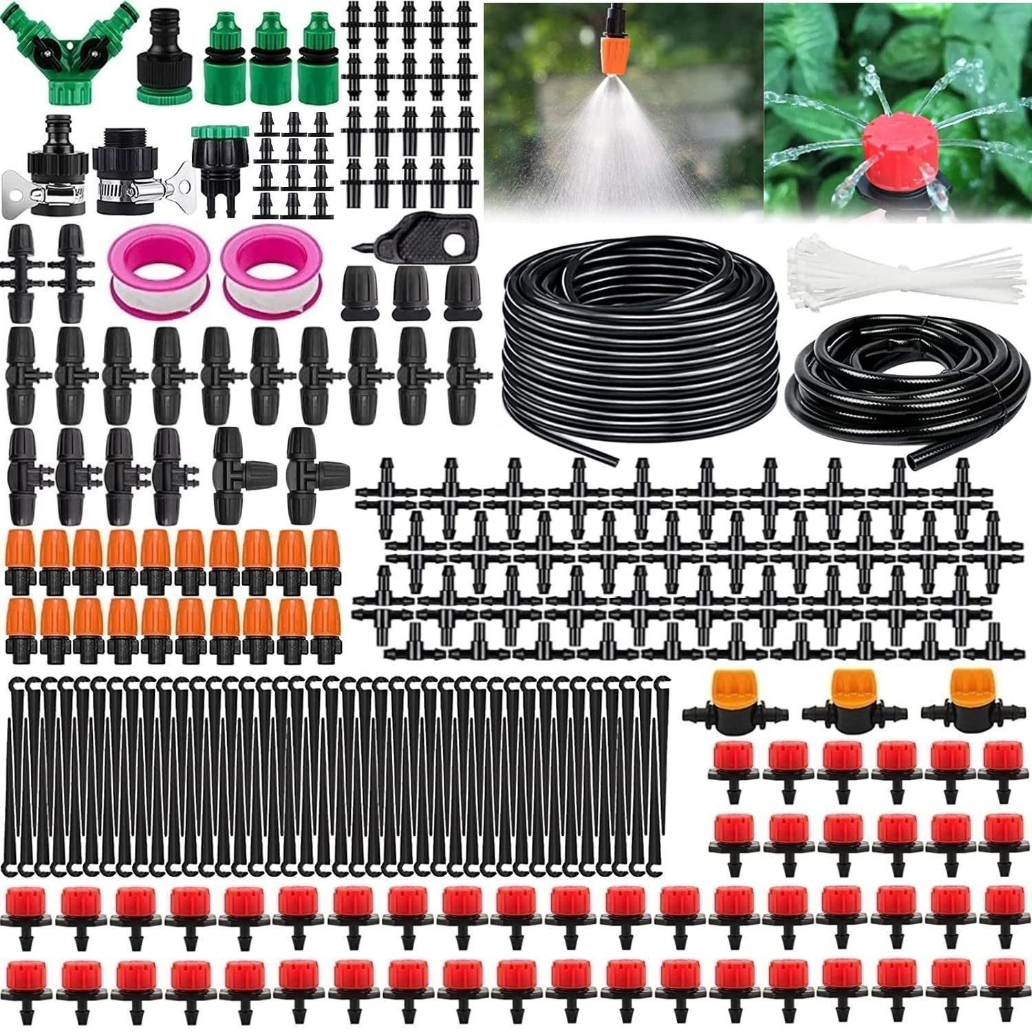 FELIXLEO Gartenschlauch Garten Bewässerungssystem Kit 340Pcs, 70M Automatische Tropfanlage
