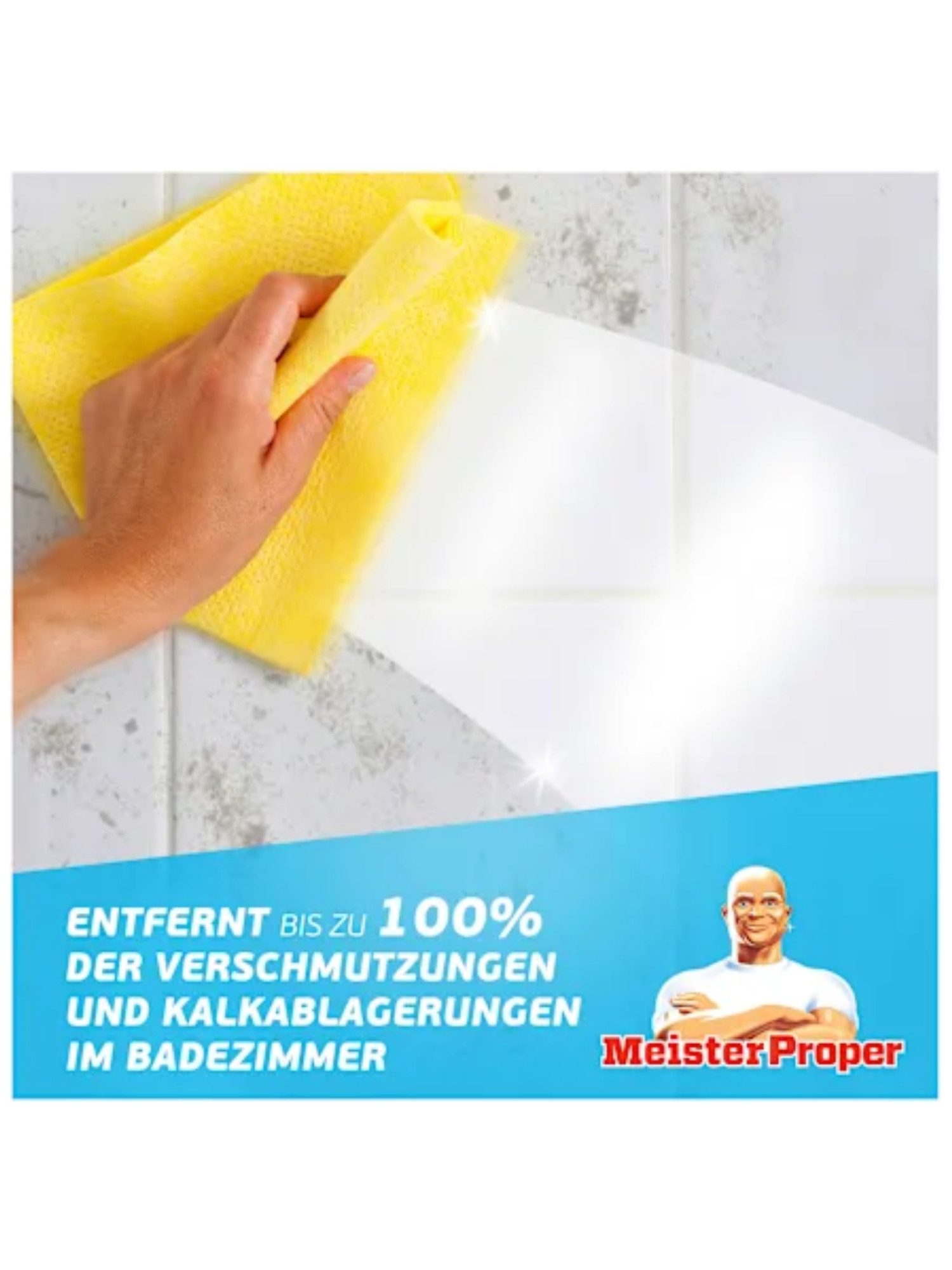 MEISTER PROPER Meister Proper Badreiniger Spray Febreze Frische (0.8 l) Badreiniger (1-St. Ohne Latex, Ohne Farbstoffe, Mit Duft)