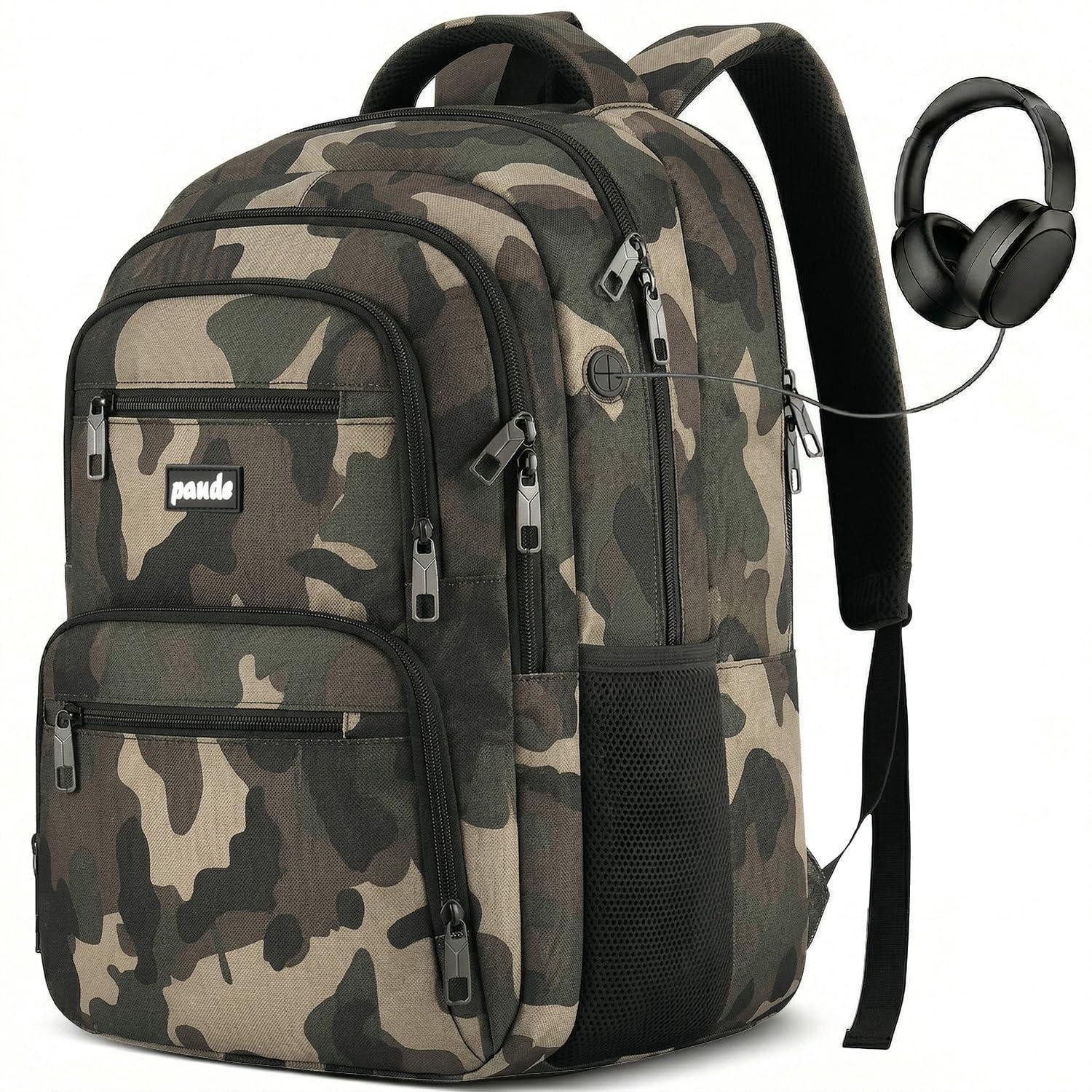 LuxusKollektion Laptoprucksack Rucksack Laptop Camouflage Black 15.6 Zoll