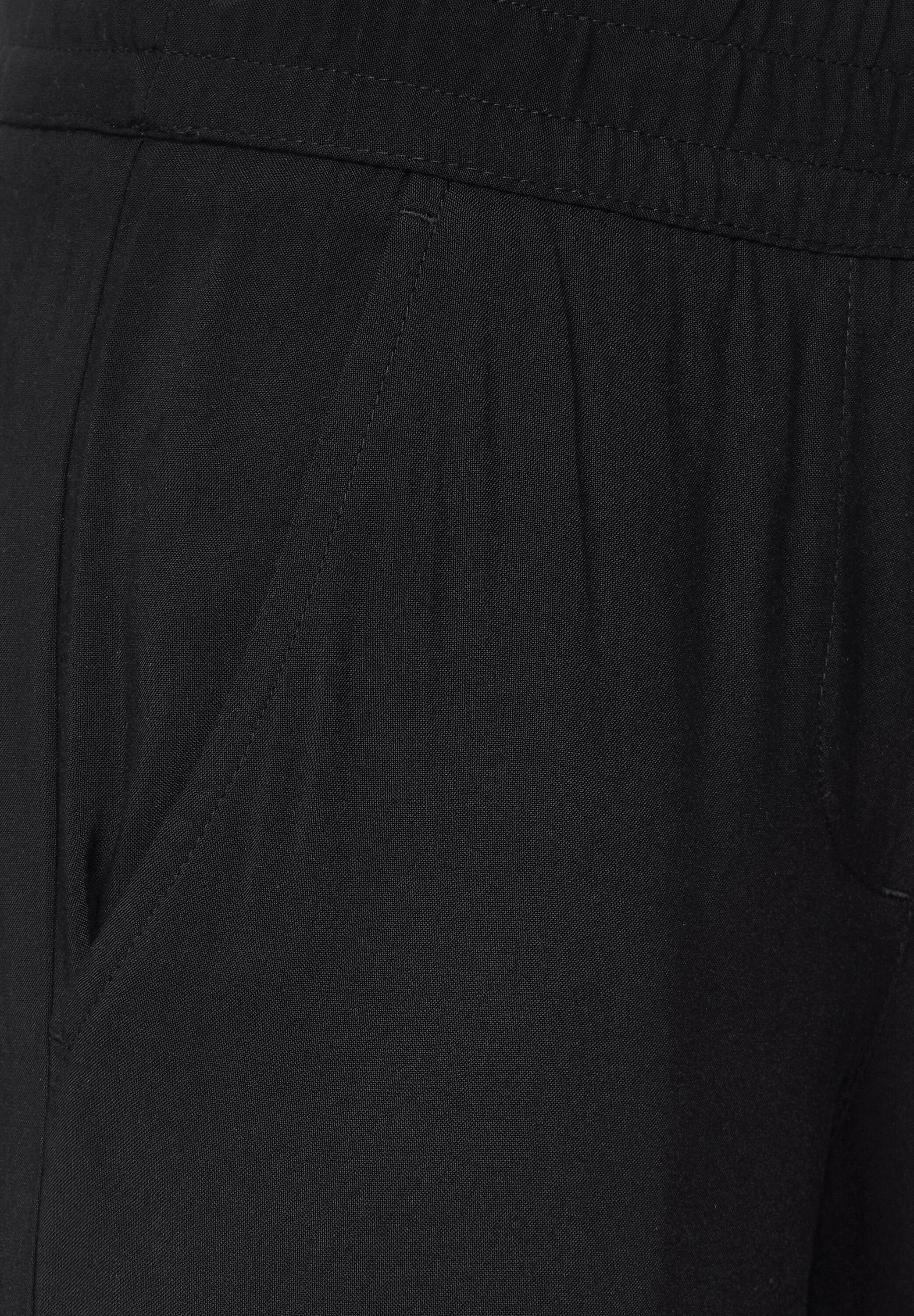 Black (1-tlg) Einschubtaschen 3/4-Hose Hose Cecil Fit Loose Cecil in