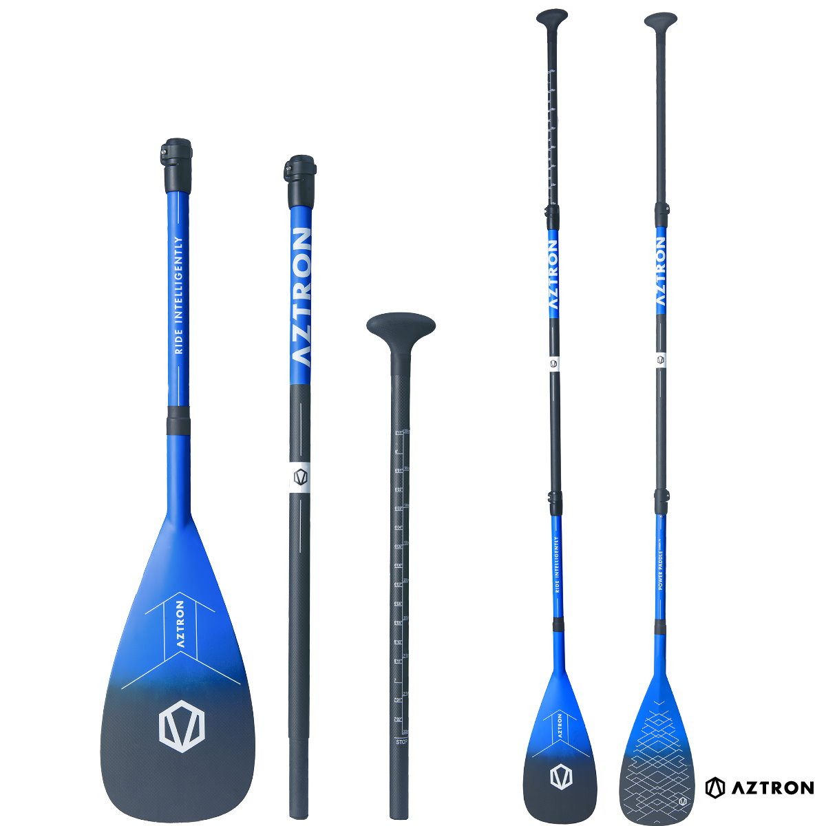 AZTRON POWER CARBON 70 SUP Paddel Stand up Paddle 3-teilig super SUP-Paddel