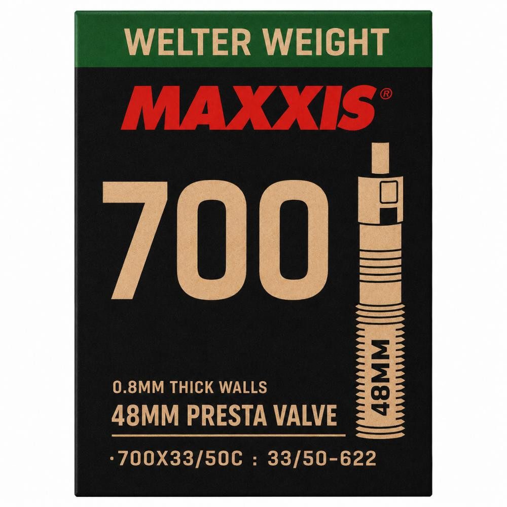 Maxxis Fahrradschlauch Maxxis WelterWeight Schlauch 28 x 1,30-2,00 Zoll - 33/50-622, SV 48 mm