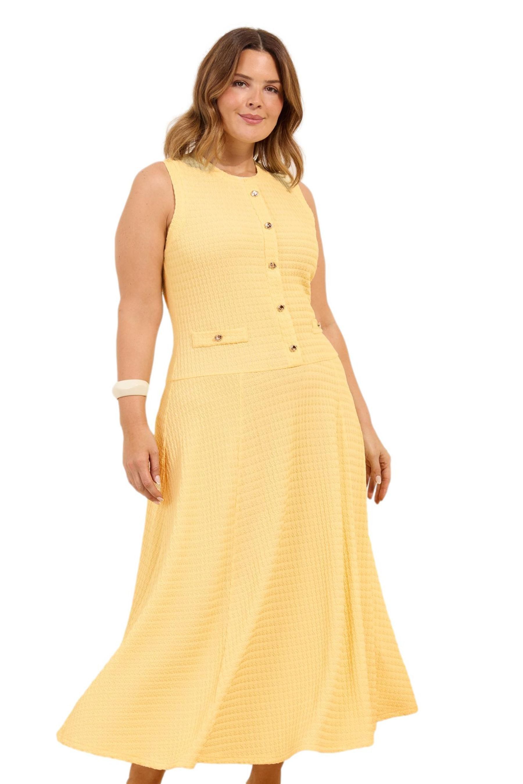 Friends Like These Jerseykleid Friends Like These strukturiertes Midikleid, Curve (1-tlg)
