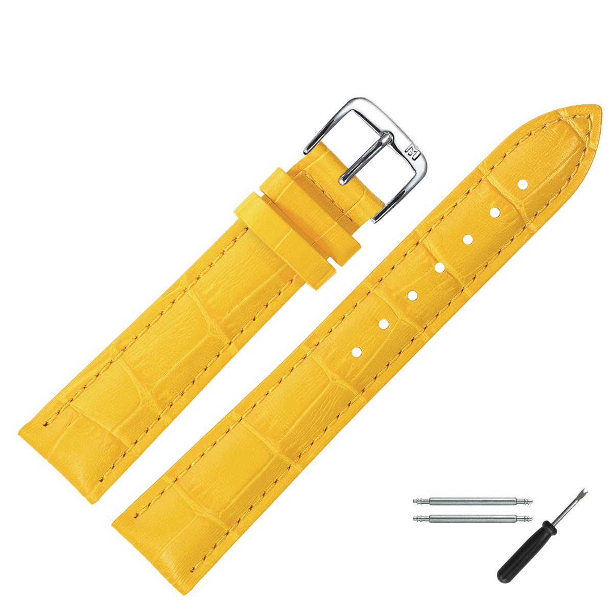 MARBURGER Часыarmband 16mm Leder Alligator Prägung