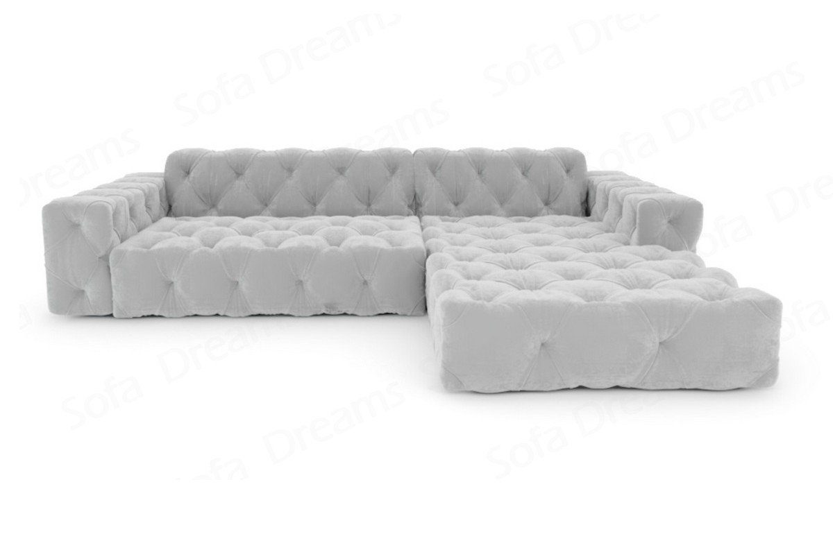 Sofa Dreams Ecksofa Polster Design Sofa Samtstoff Menorca L Form kurz Stoffsofa, Loungesofa