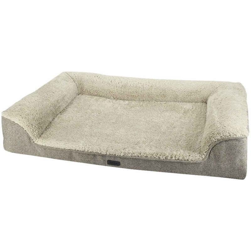 Nobby Tiersofa Orthopädisches Komfort - Hundesofa, beige, Mikrofaser in Leinenoptik und Softplüsch, Orthopädisch