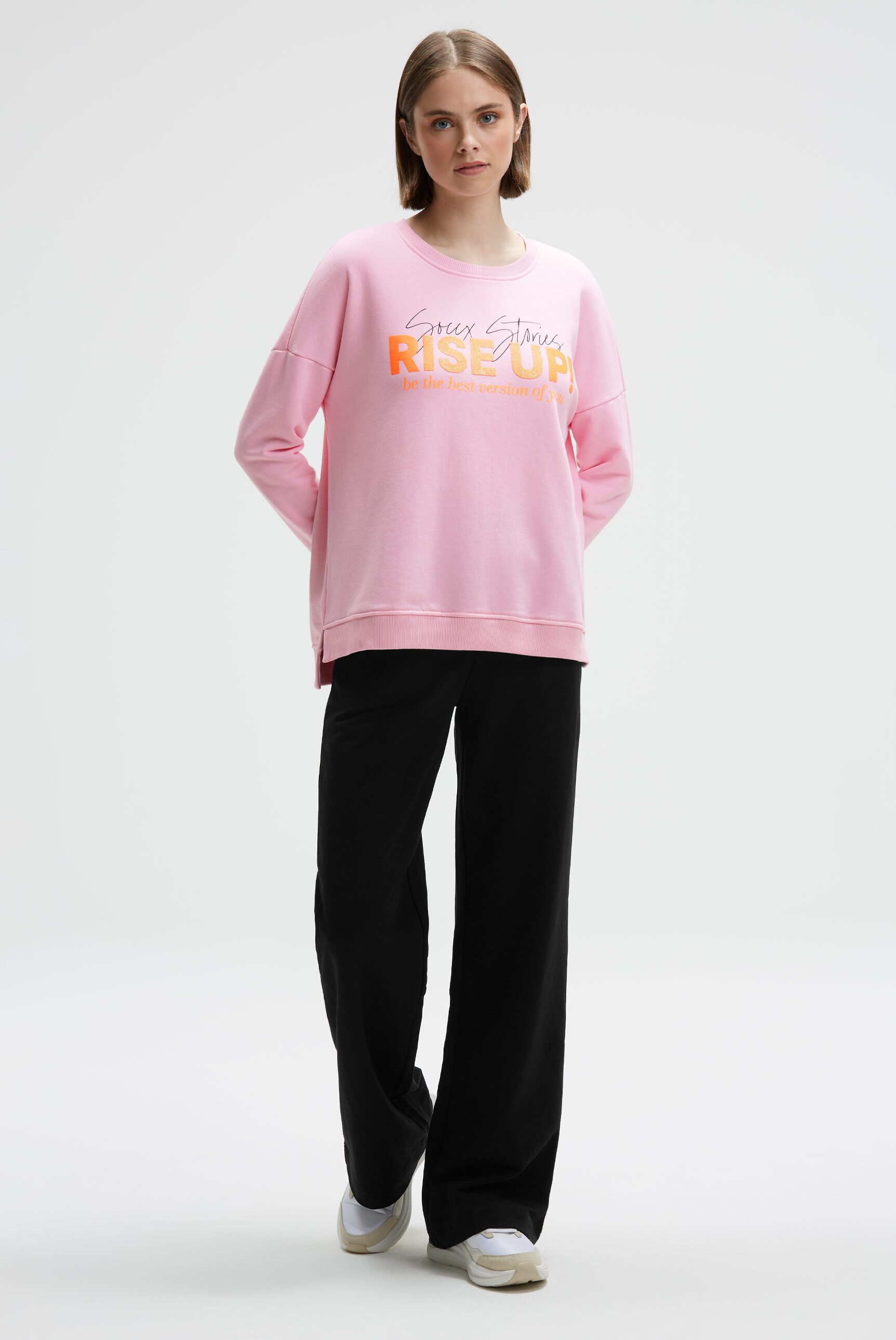 SOCCX Sweater mit Seitenschlitze