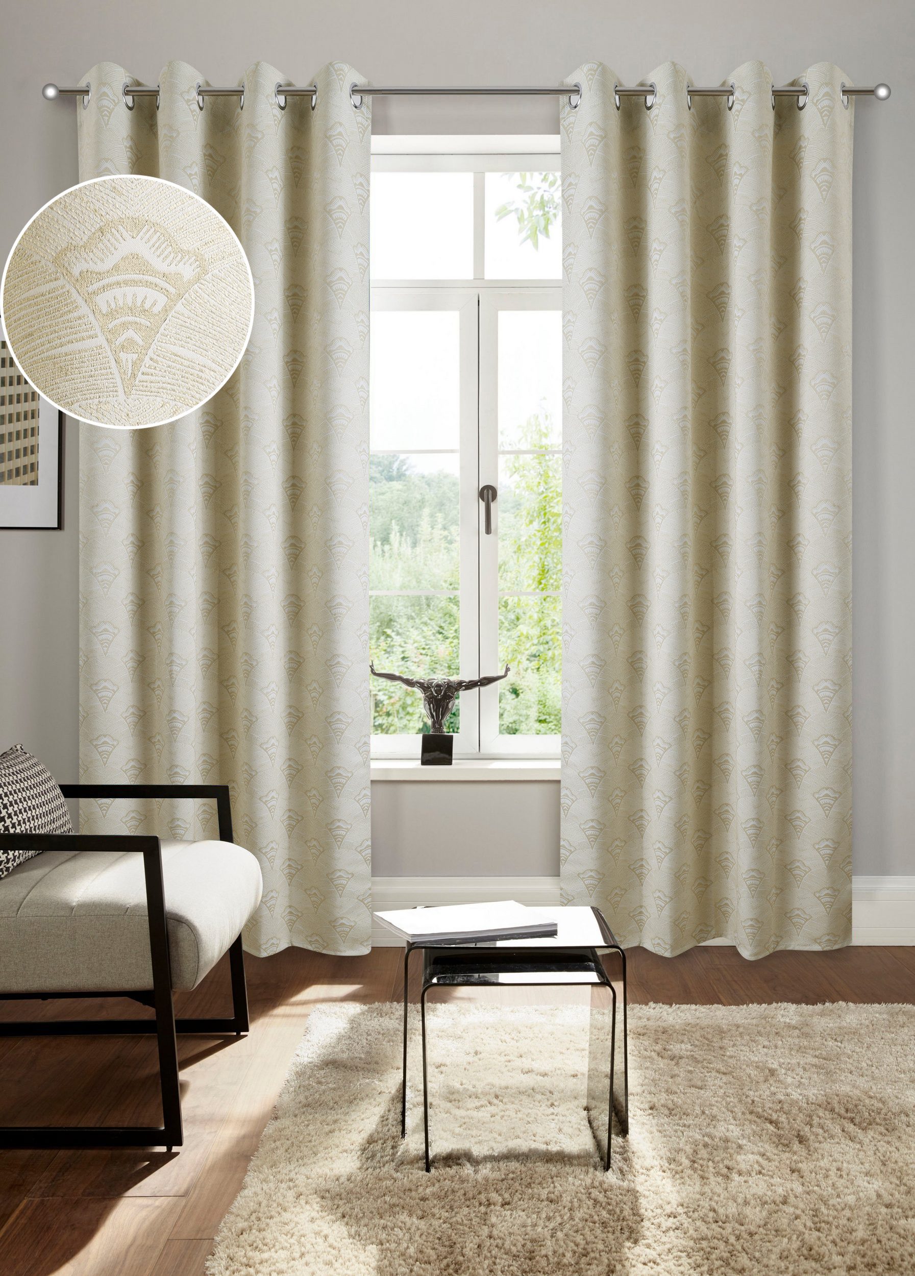 Bruno Banani Verdunkelungsvorhang Alessio (1 St), Ösen, verdunkelnd, Elegan günstig online kaufen