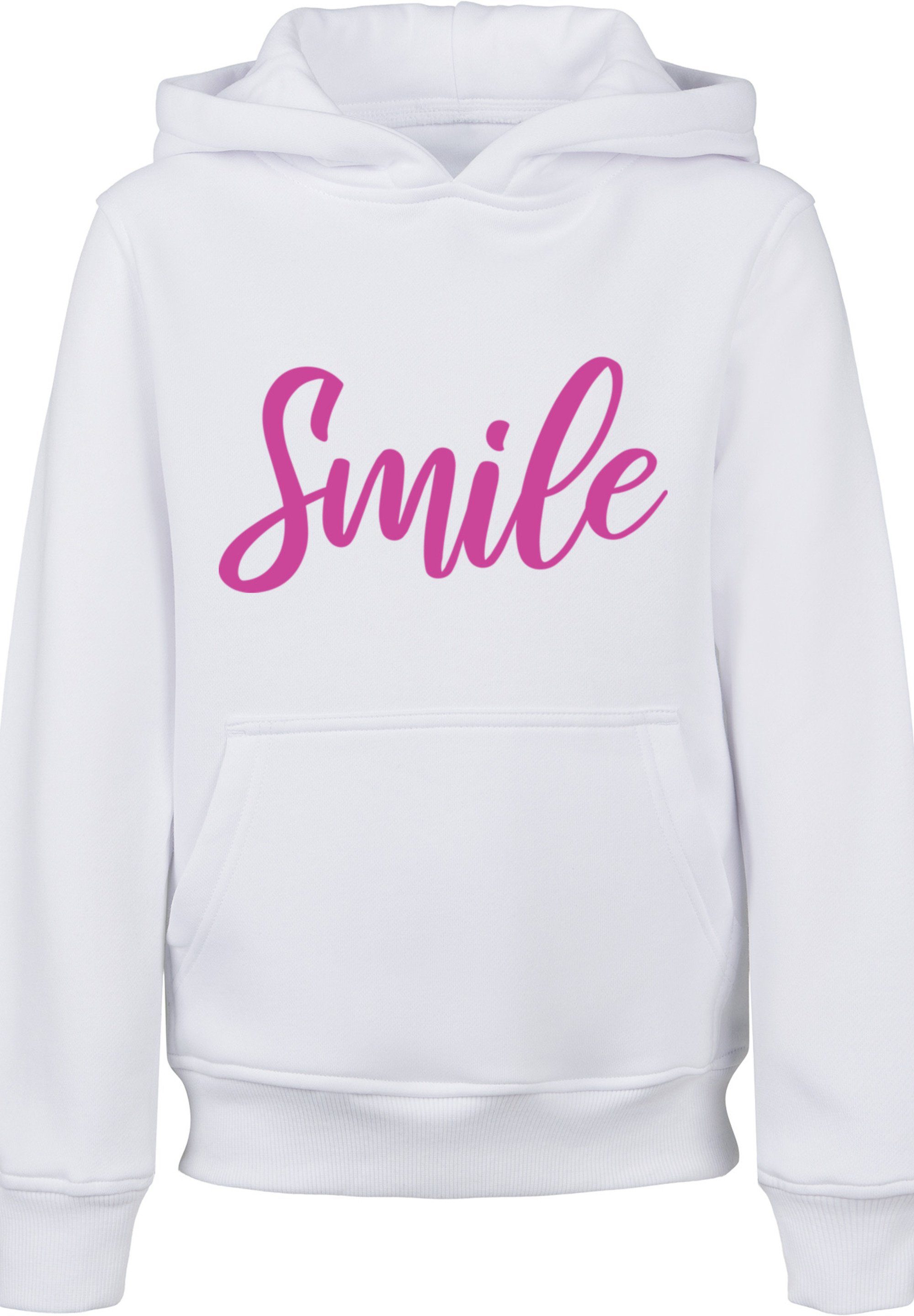 F4NT4STIC Pink Print weiß Smile Kapuzenpullover UNISEX HOODIE