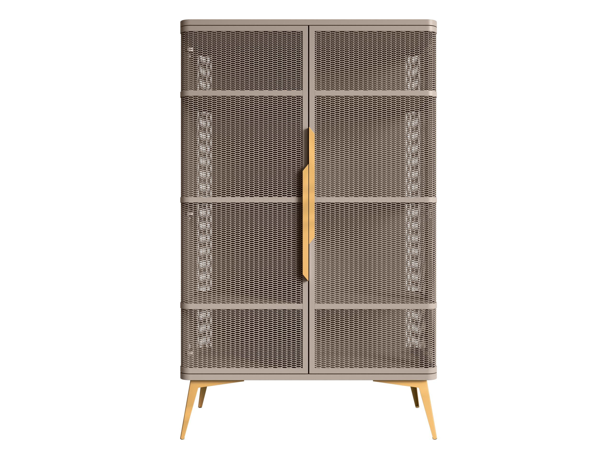 MIRJAN24 Vitrine Modera (mit zwei Drehtüren) Pulverbeschichtetes Metall, 90x40x145 cm