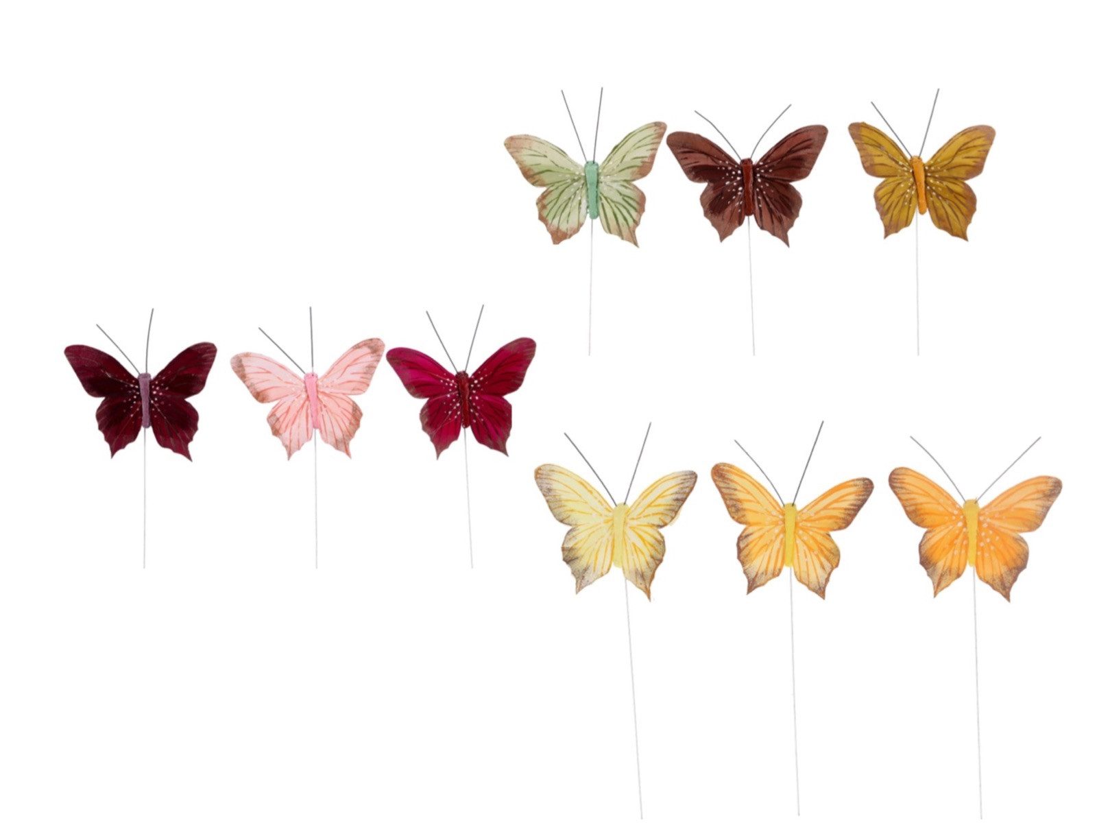 LK Trend & Style Papierschmetterlinge Federschmetterling zum Stecken, zu jeder Jahreszeit ein schöner Hingucker