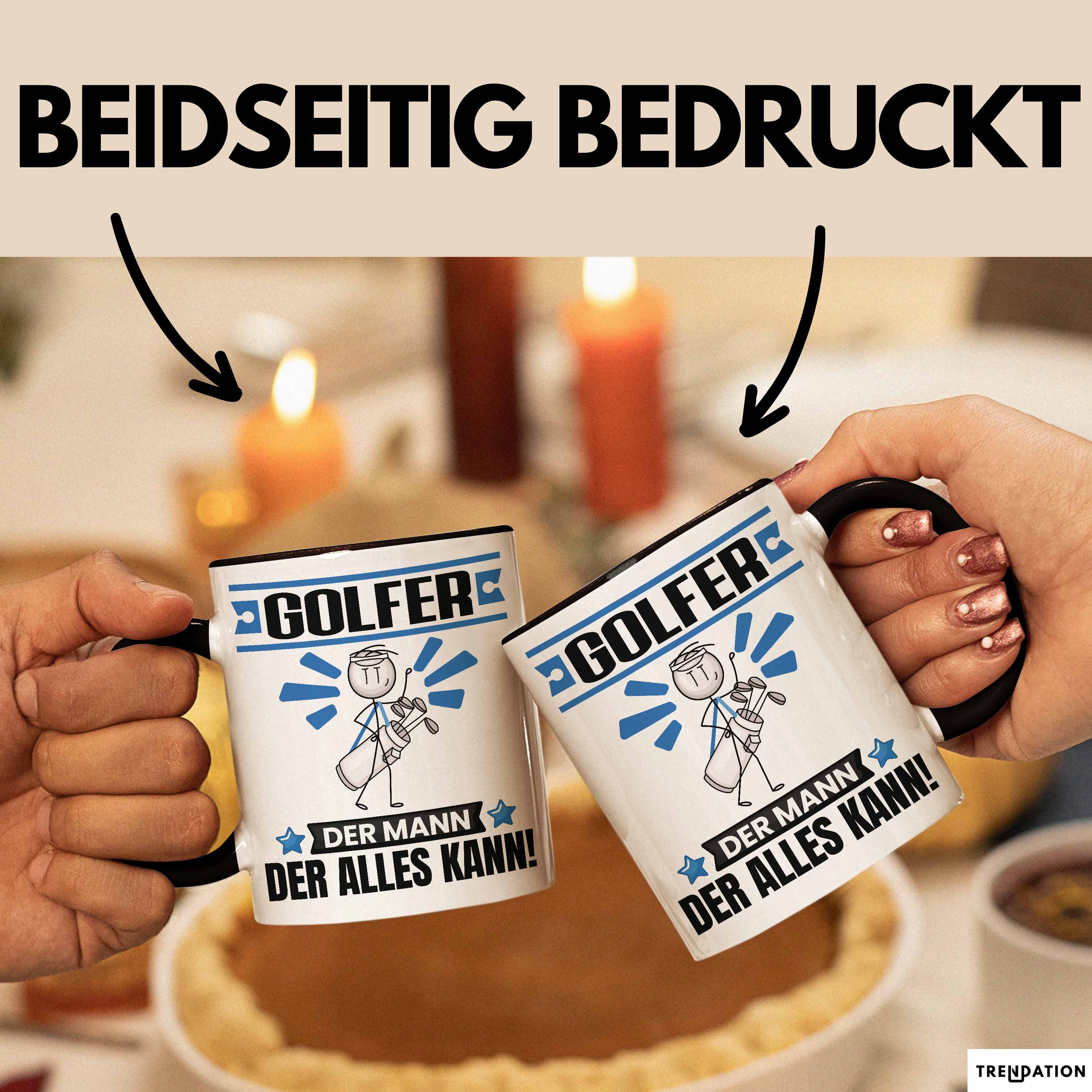 Trendation Tasse Golfer Tasse Geschenk für Golfer Der Mann Der Alles Kann Geschenkidee, Keramik