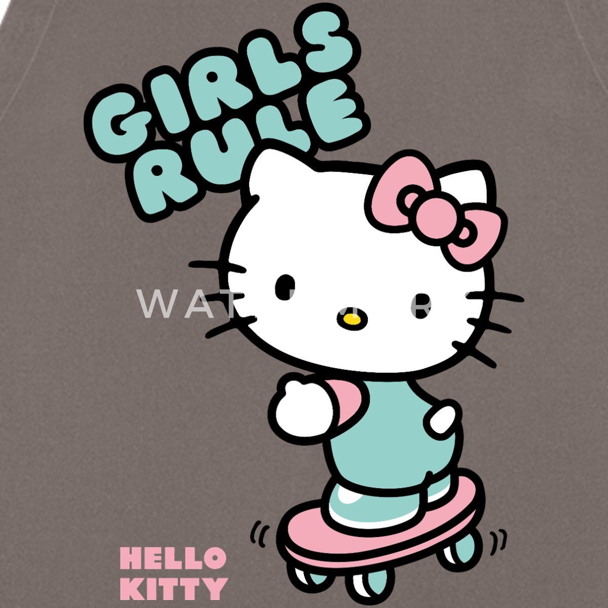 Spreadshirt Kochschürze Hello Kitty Auf Skateboard Girls Rule Kochschürze, (1-tlg)