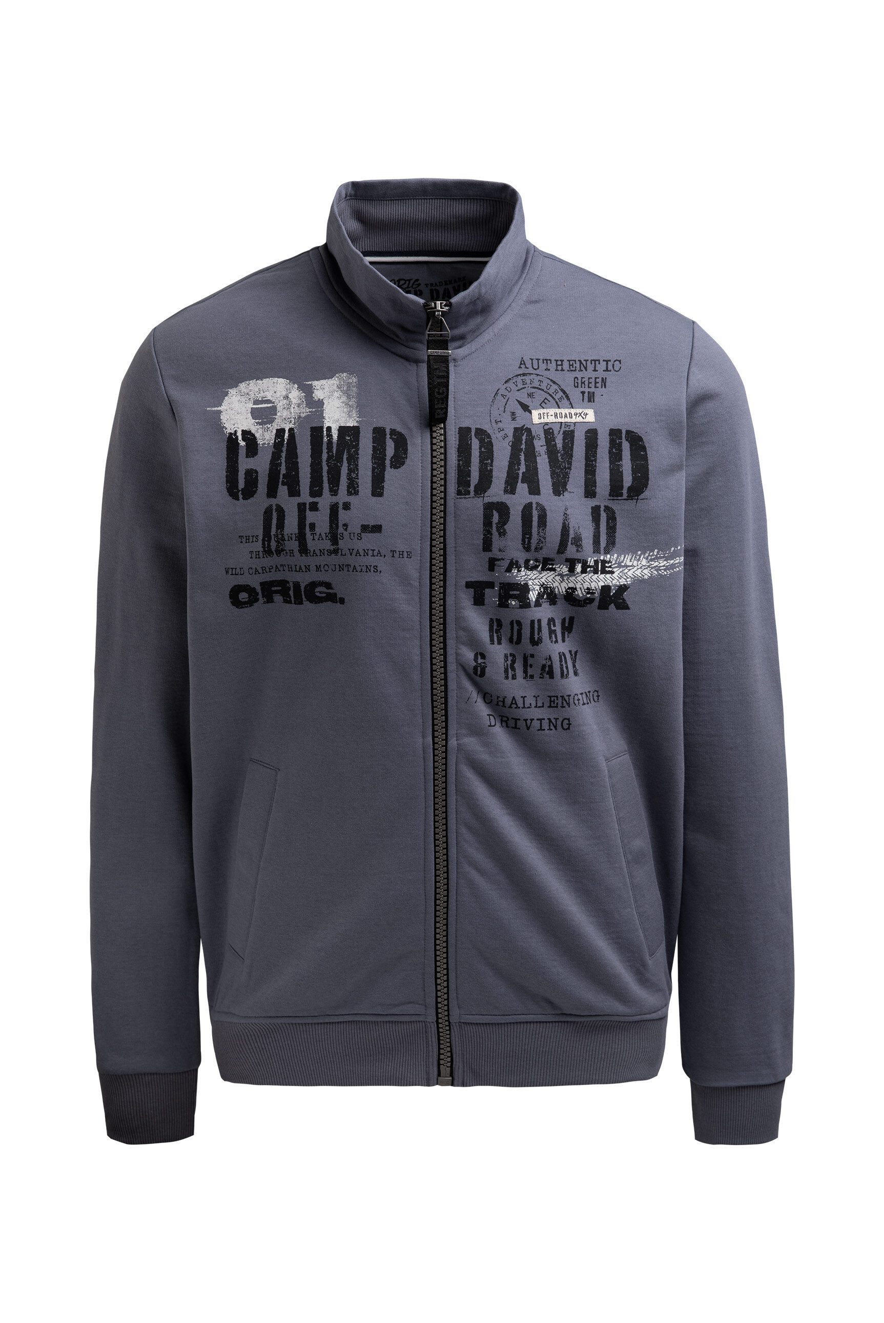 CAMP DAVID Sweatjacke mit Reißverschlusstaschen
