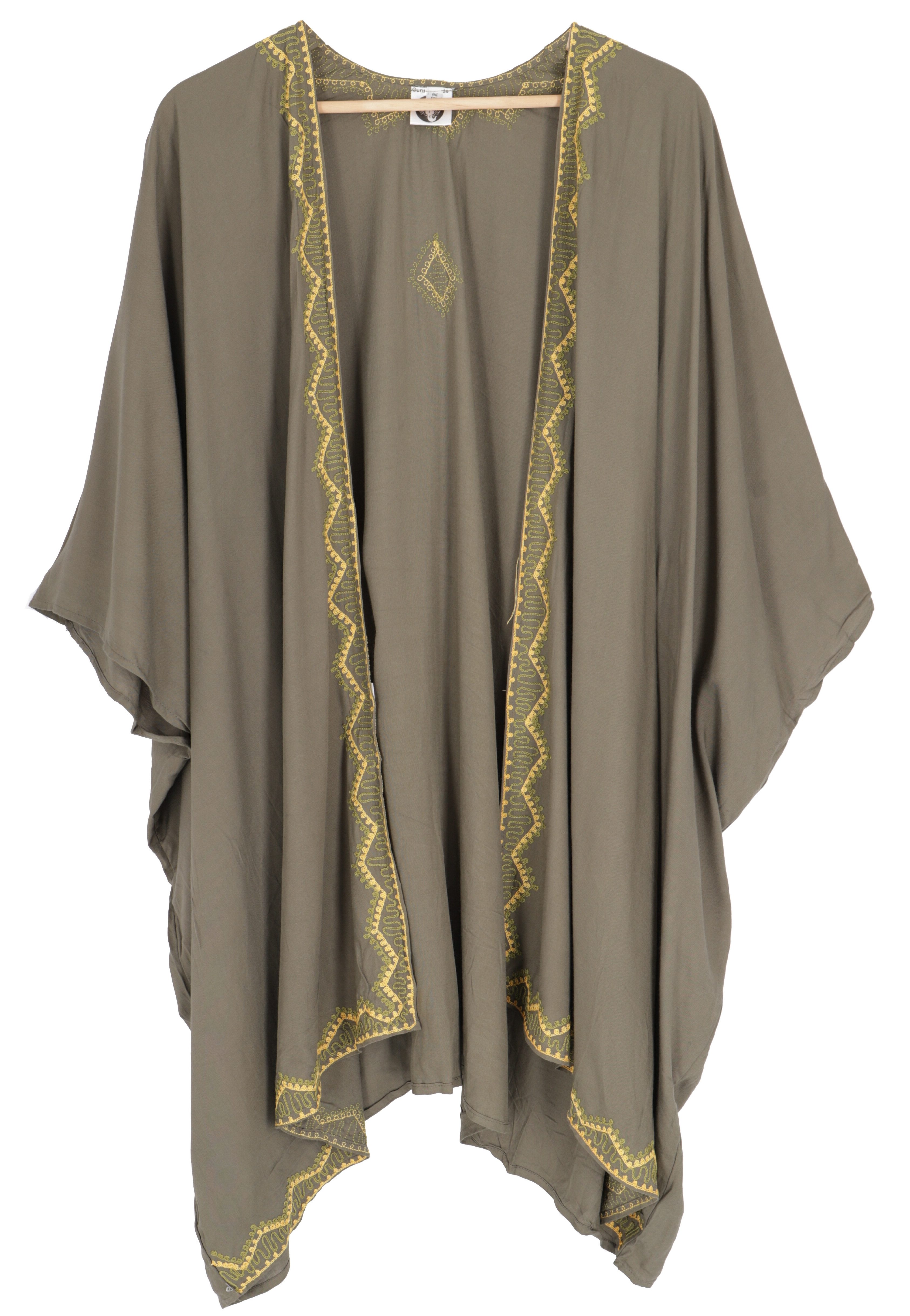 Guru-Shop Kimono Kurzer bestickter Sommer Kimono, günstig online kaufen