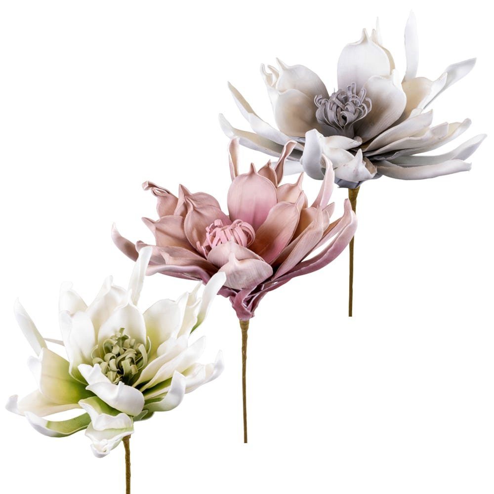 20x60 Lotus, Höhe matches21 cm & Lotus Kunstblume Pflanzen Kunstblumen Ø HOBBY, 60 rosa Deko HOME