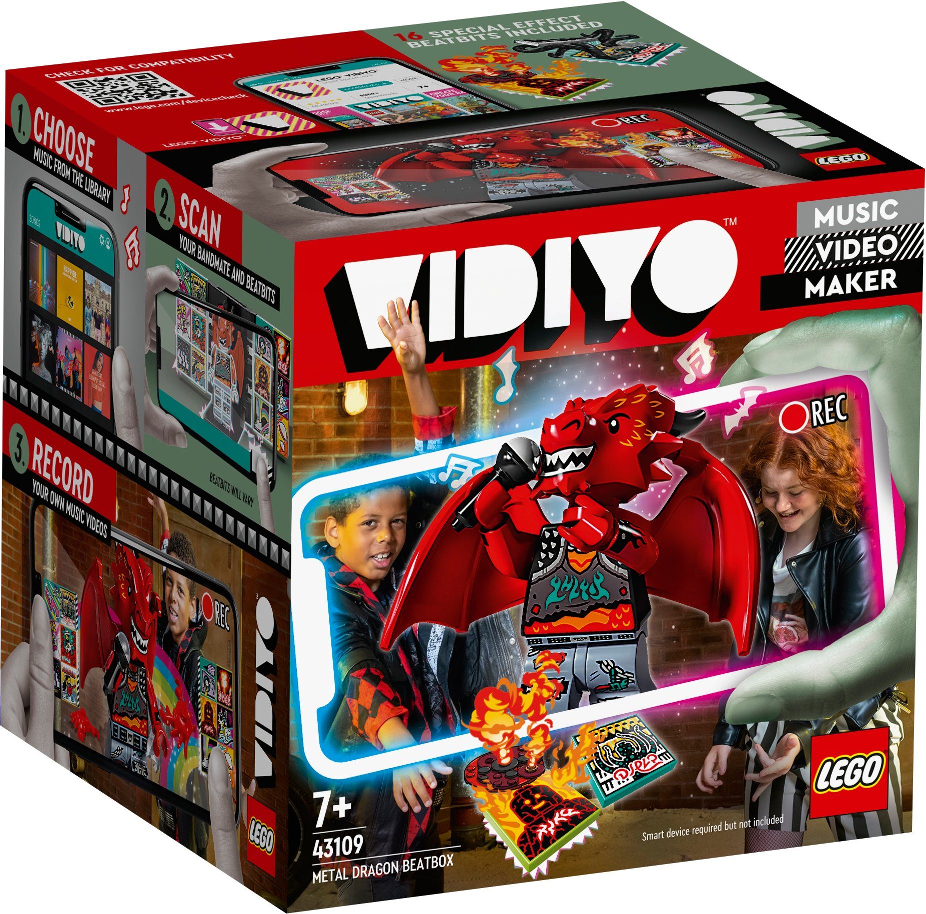 Image of LEGO® Konstruktionsspielsteine »Metal Dragon BeatBox (43109), LEGO® VIDIYO™«, (86 St), Made in Europe