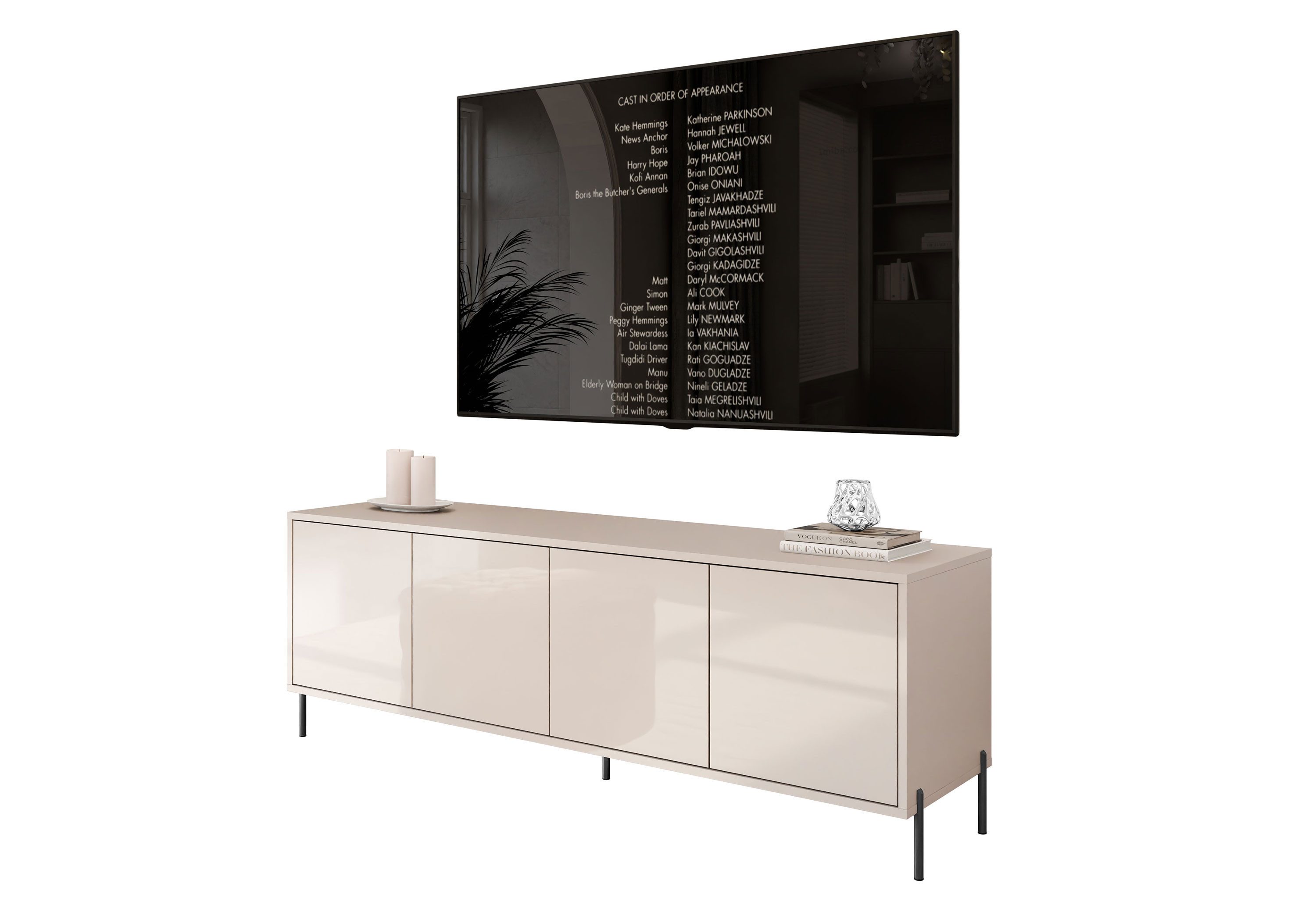 Lookway TV-Schrank SANAYI in Kaschmir mit eleganten Füßen Breite: 156 cm