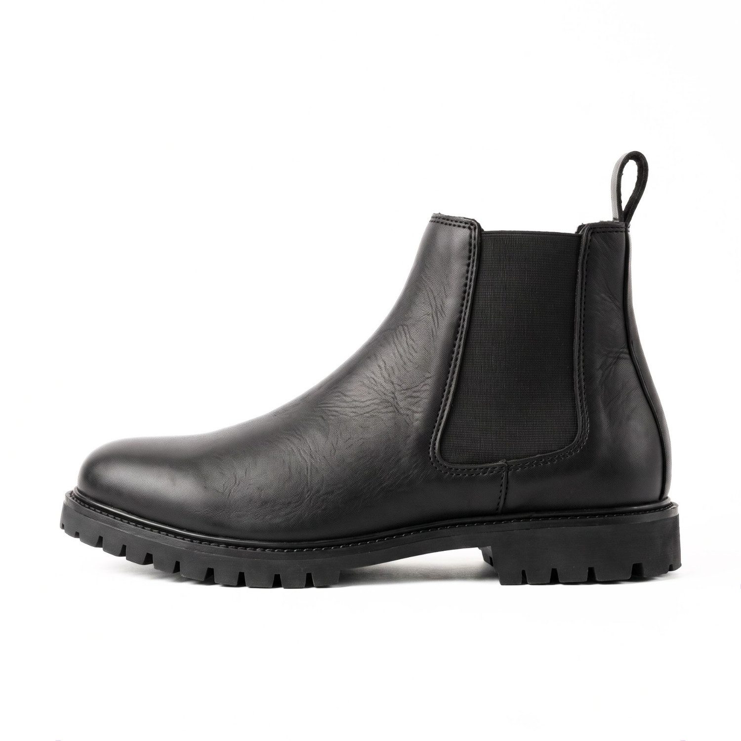 SORBAS '92 Black gefütterte Leder Chelsea Boots Chelseaboots