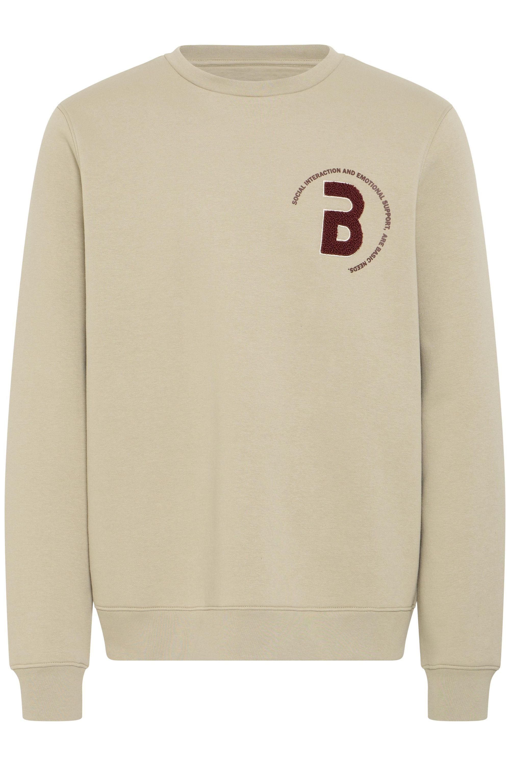Blend Rundhalspullover BHFLORIAN Lässiger Sweatpullover mit Stickerei günstig online kaufen