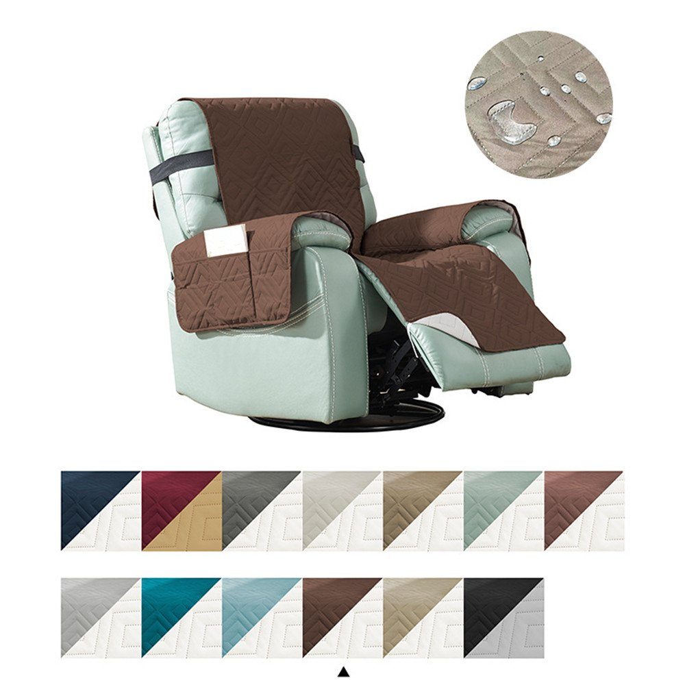 brown Relaxsessel Husse Sessel-Überwürfe XDeer, Schutzbezug Sesselschoner Relax,1 Komplett Sesselauflage für Relaxsessel Antirutsch Sesselbezug Sofaschoner Sitzer