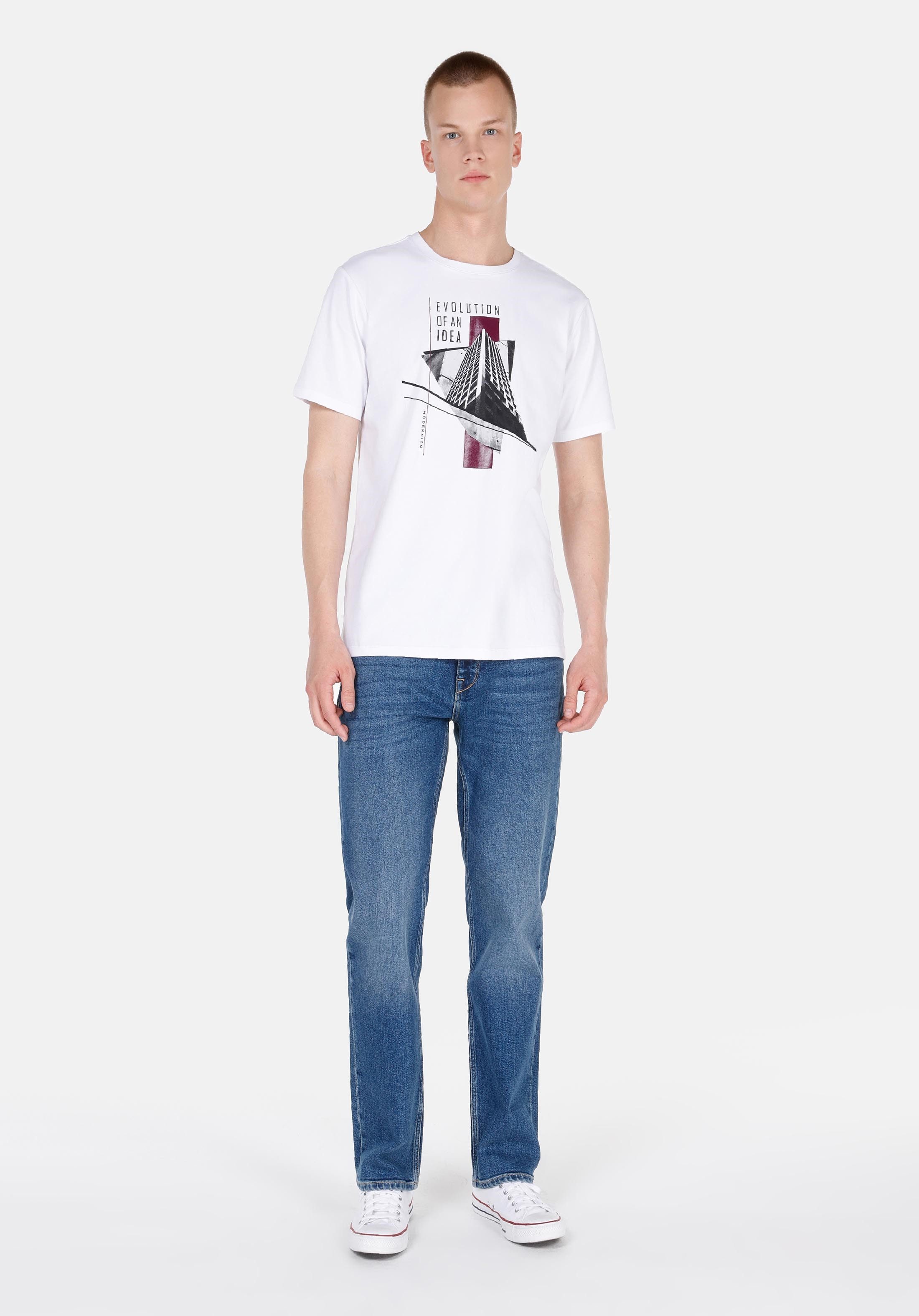 Colins T-Shirt Colins Regular Fit Rundhals-Kurzarm-T-Shirt für Herren