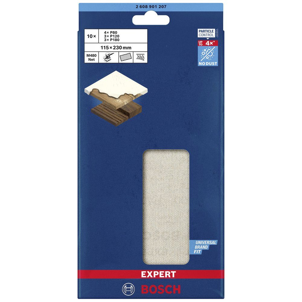 Thumbnail - Bosch Accessories Schleifpapier Bosch Accessories EXPERT M480 2608901207 Schleifnetz-Set gelocht Körnu
