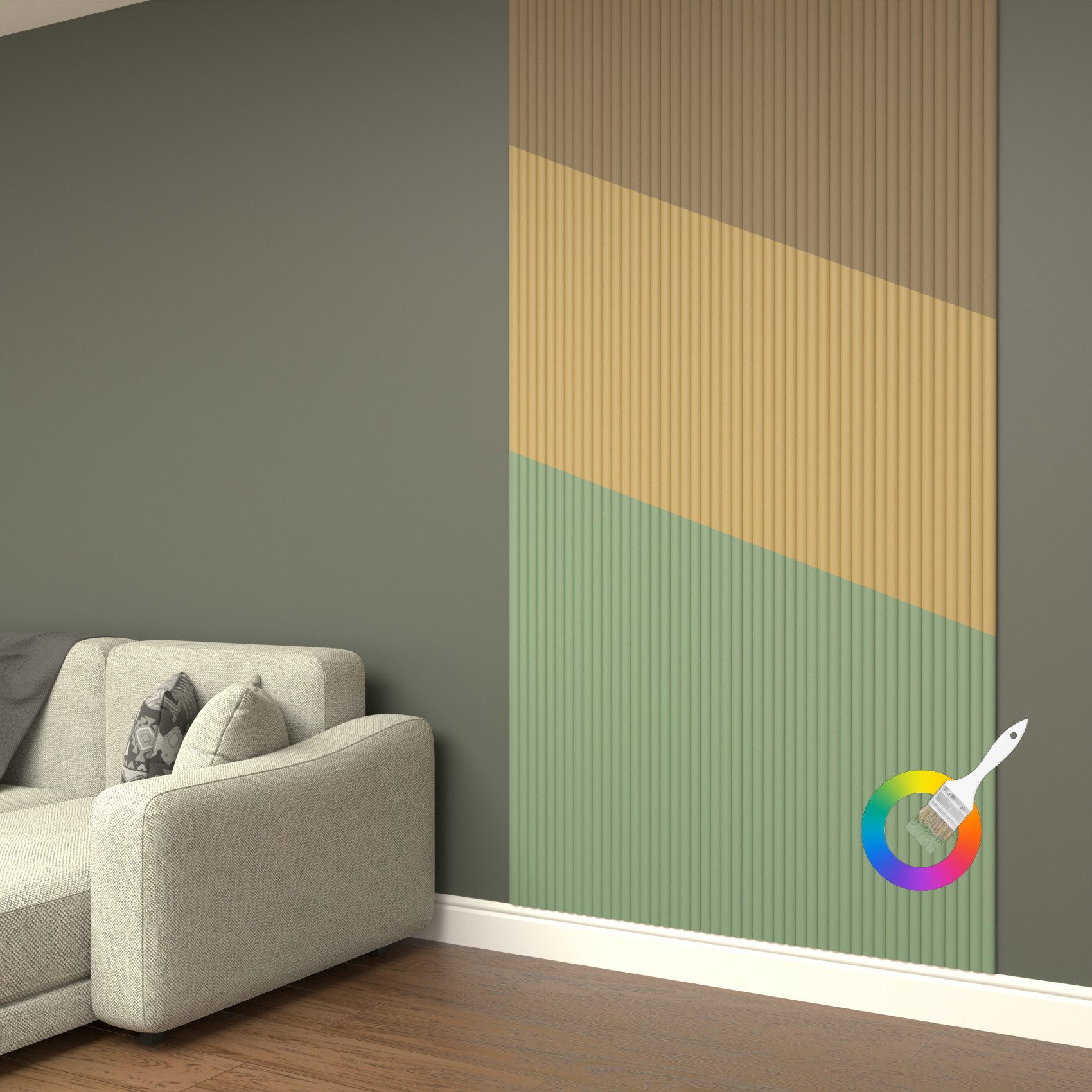 Hexim Wanddekoobjekt Wave Standard Pure Wood (Wave Lamellen 2,75m MDF Lamellenwand Wandpaneele Lamellenverkleidung Wandverkleidung Akusiktpaneele Holzpaneele Natur Holz