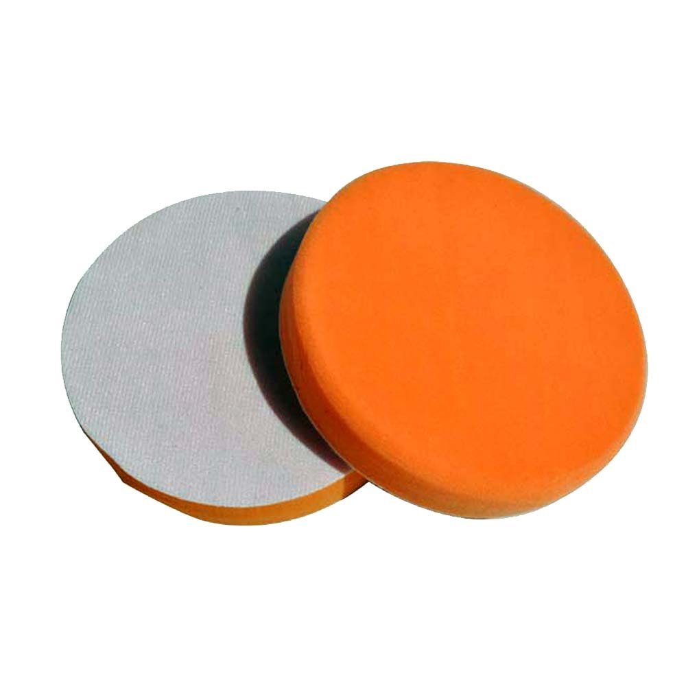 180mm, 180mm 2 orange Auswaschbar, MEDIUM, 2x Polierschwämme Polierschwamm - St), (Set, Reißfest Duke-Handel Klett-Aufnahme,