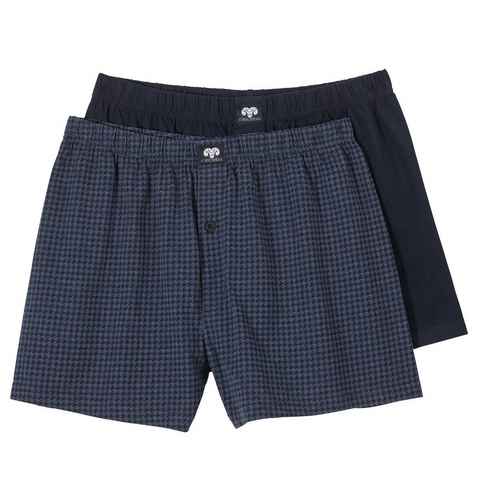 CECEBA Boxershorts Große Größen Boxershorts navy/Hahnentritt Doppelpack Ceceba (Packung, 2-St., 2er-Pack)