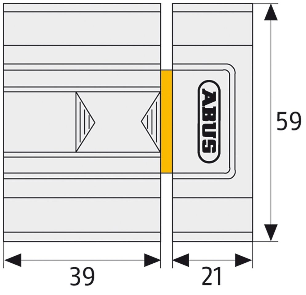 Image of ABUS Türbandseitensicherung »SR30 B EK«, Universal-Zusatzschloss für schmale Einbauverhältnisse