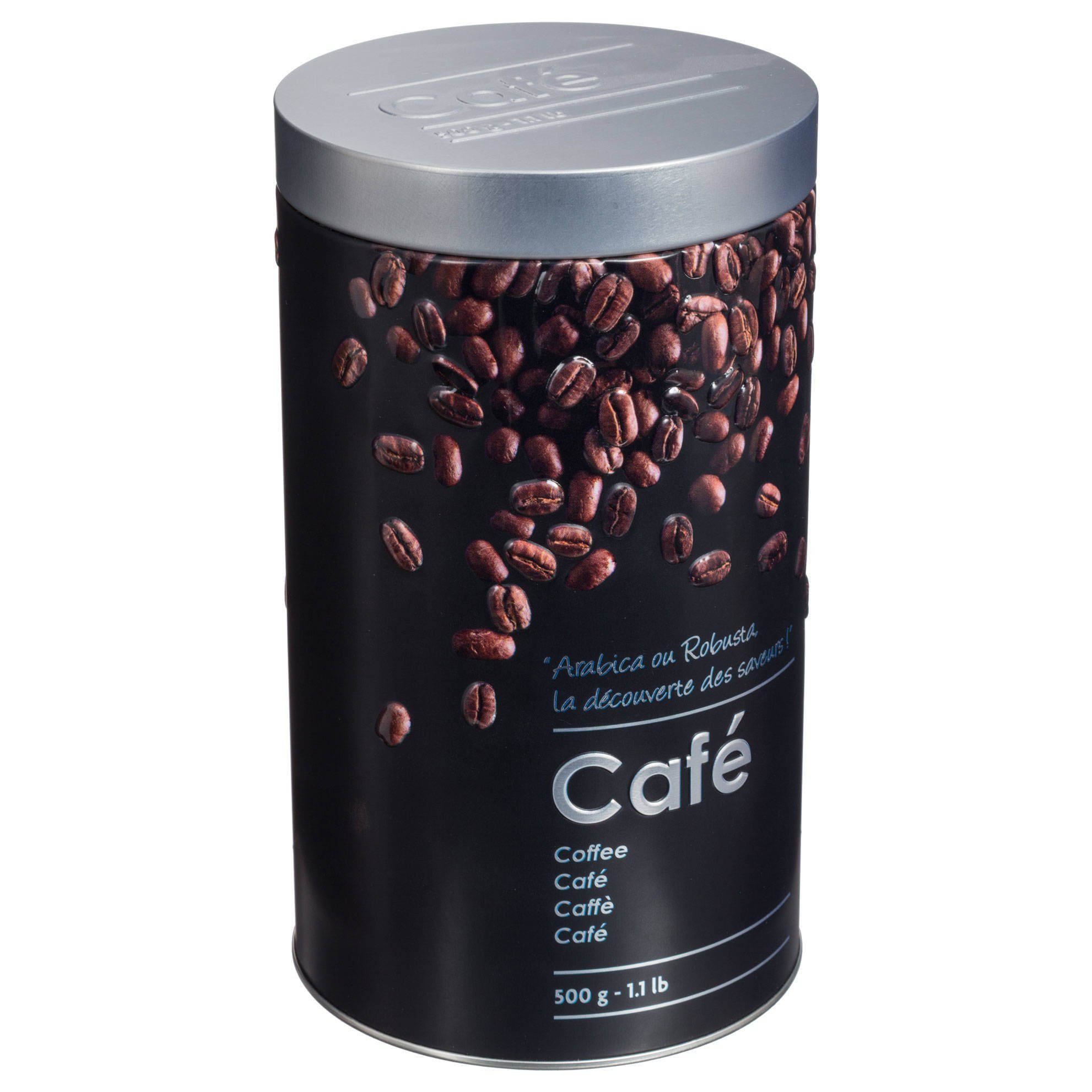 5five Simply Smart Vorratsdose Kaffeedose, 500 g, Metall, schwarz, Metall, (einzeln, einzeln)